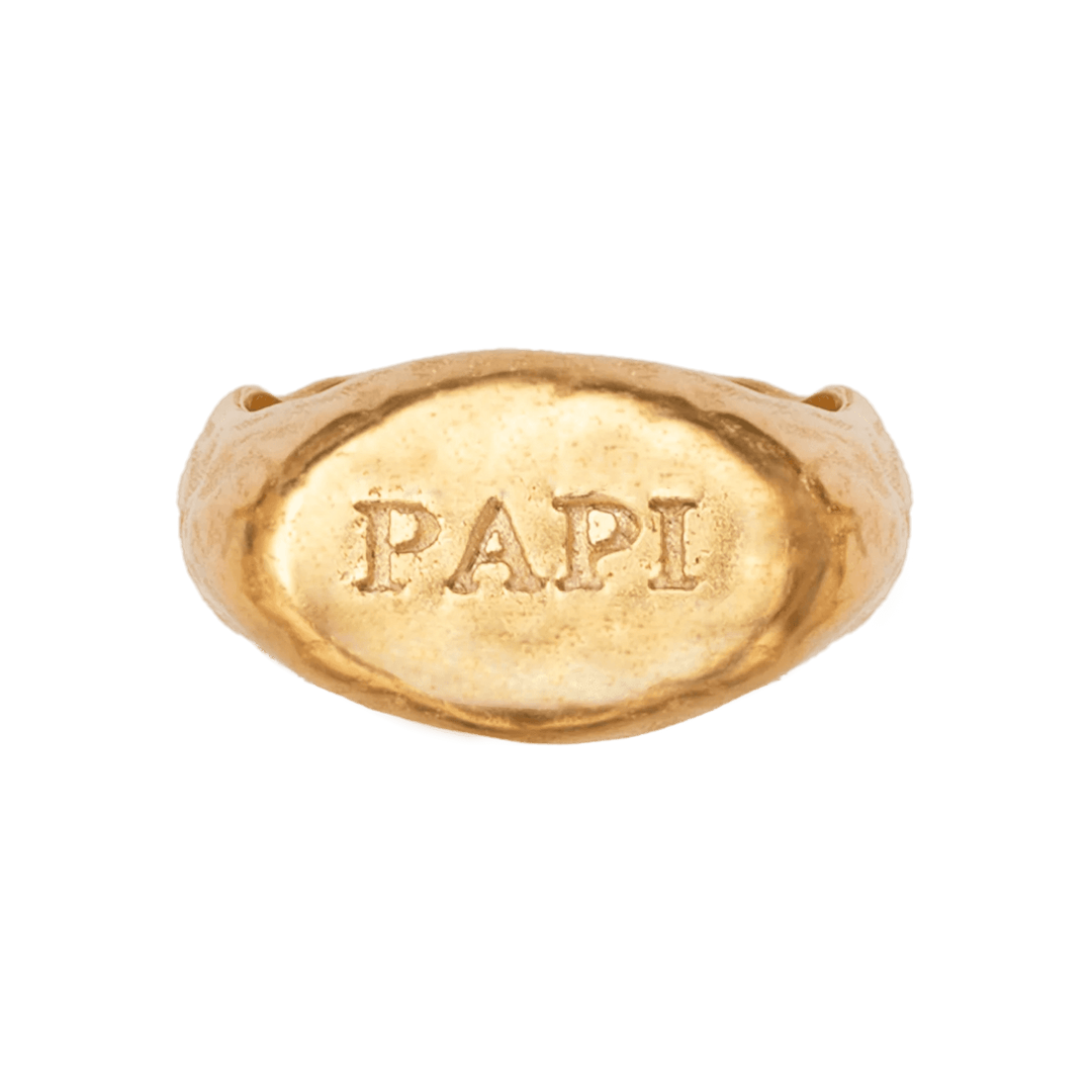 Alhaja Ring Papi Signet, vergoldet