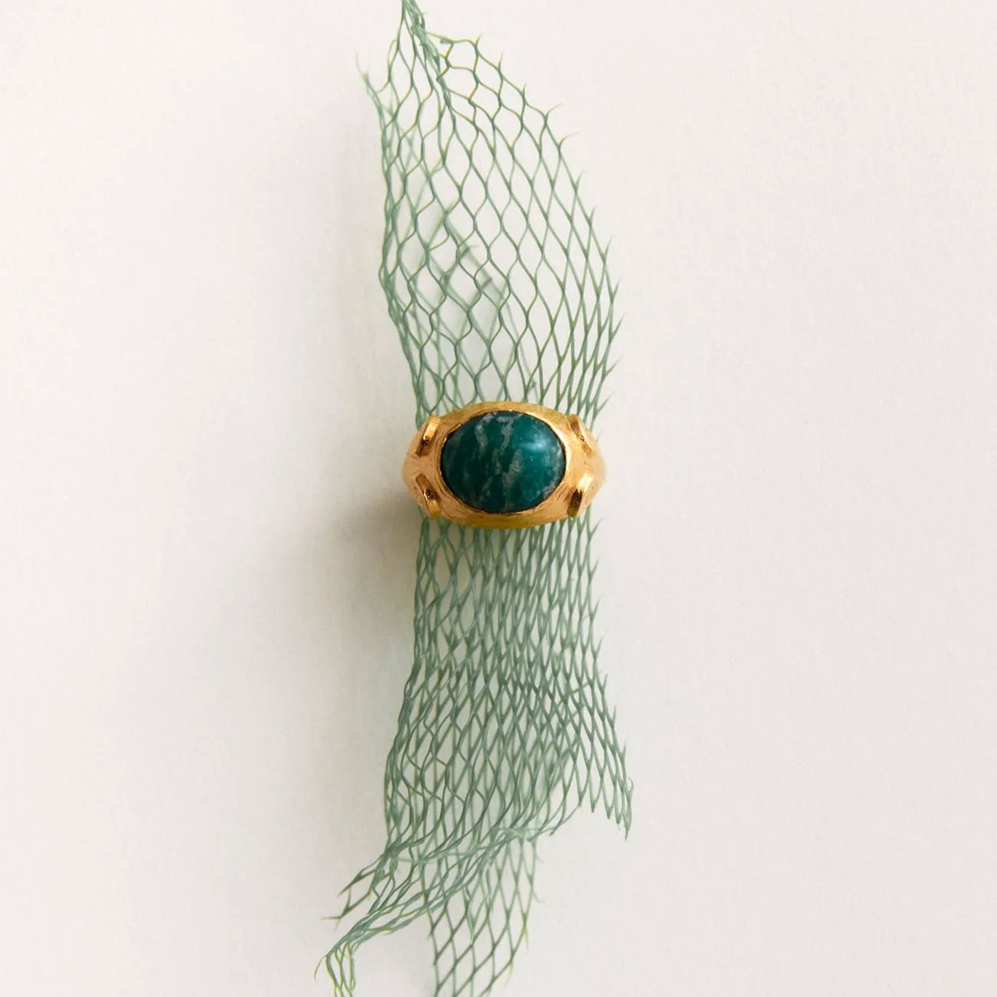 Alhaja Ring Persia Verde, vergoldet 50, Ø innen ca. 15,9 mm