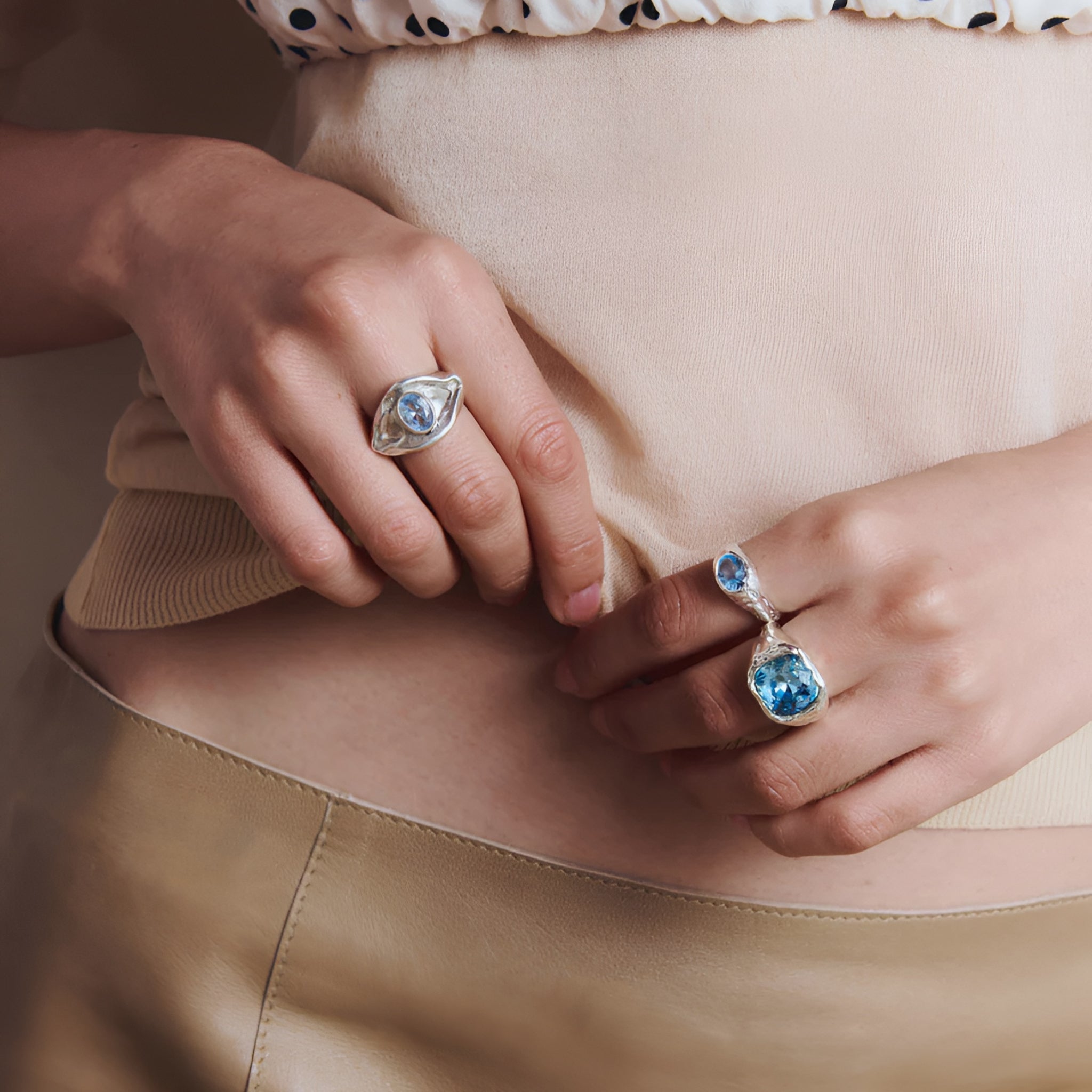 Alhaja Ring Positano, Silber caramelo