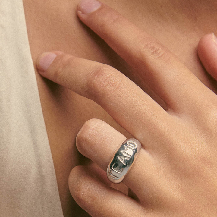 Alhaja Ring Te Amo, Silber