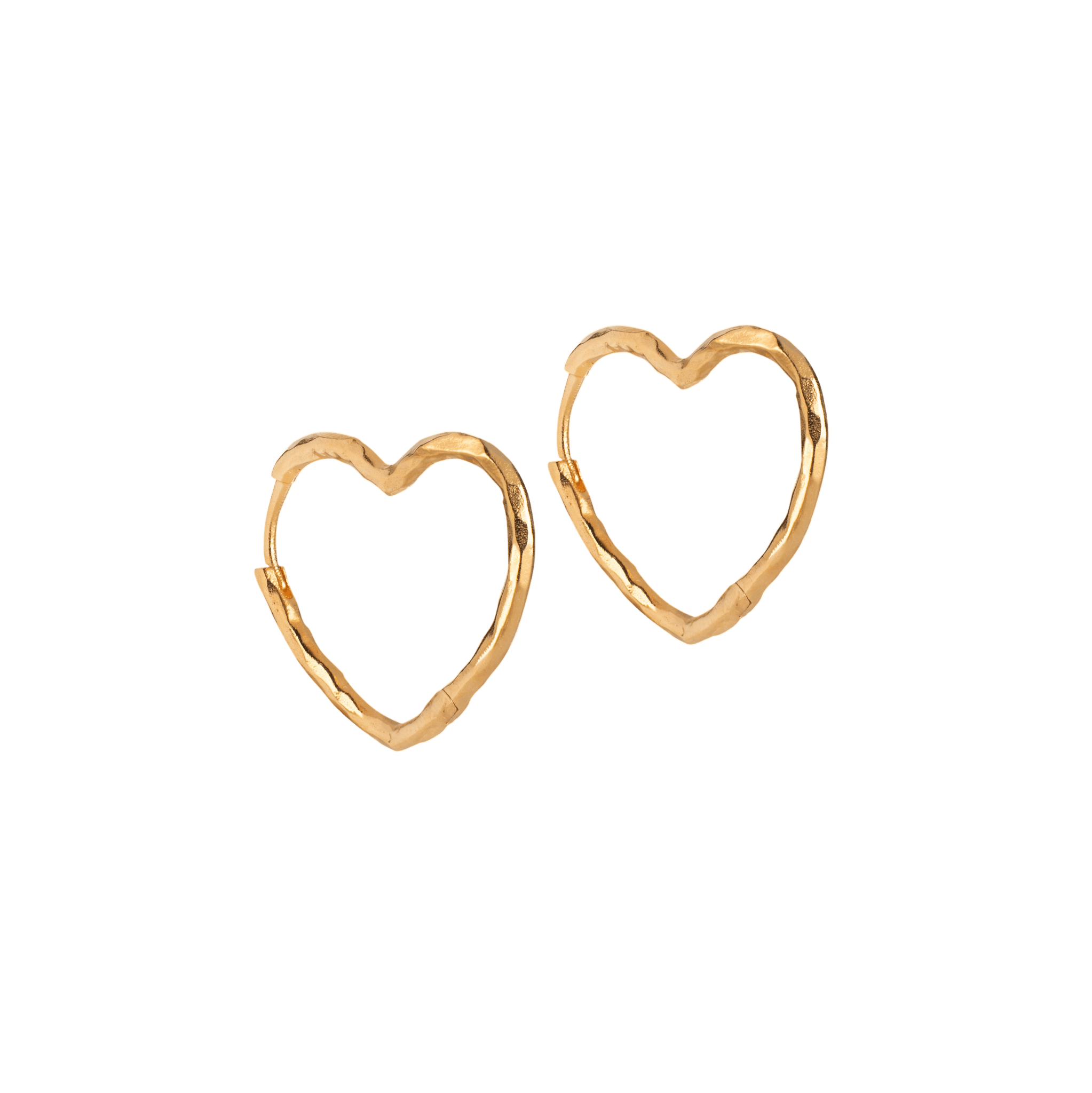 Enamel Copenhagen Creolen Organic Heart Medium, vergoldet