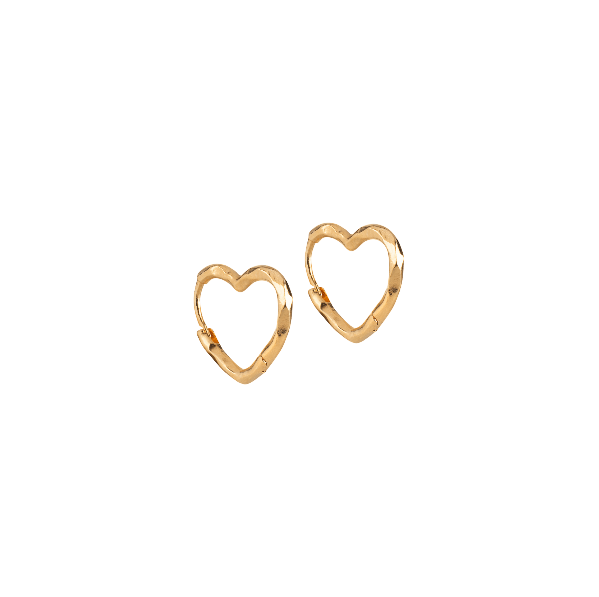 Enamel Copenhagen Creolen Organic Heart Small, vergoldet