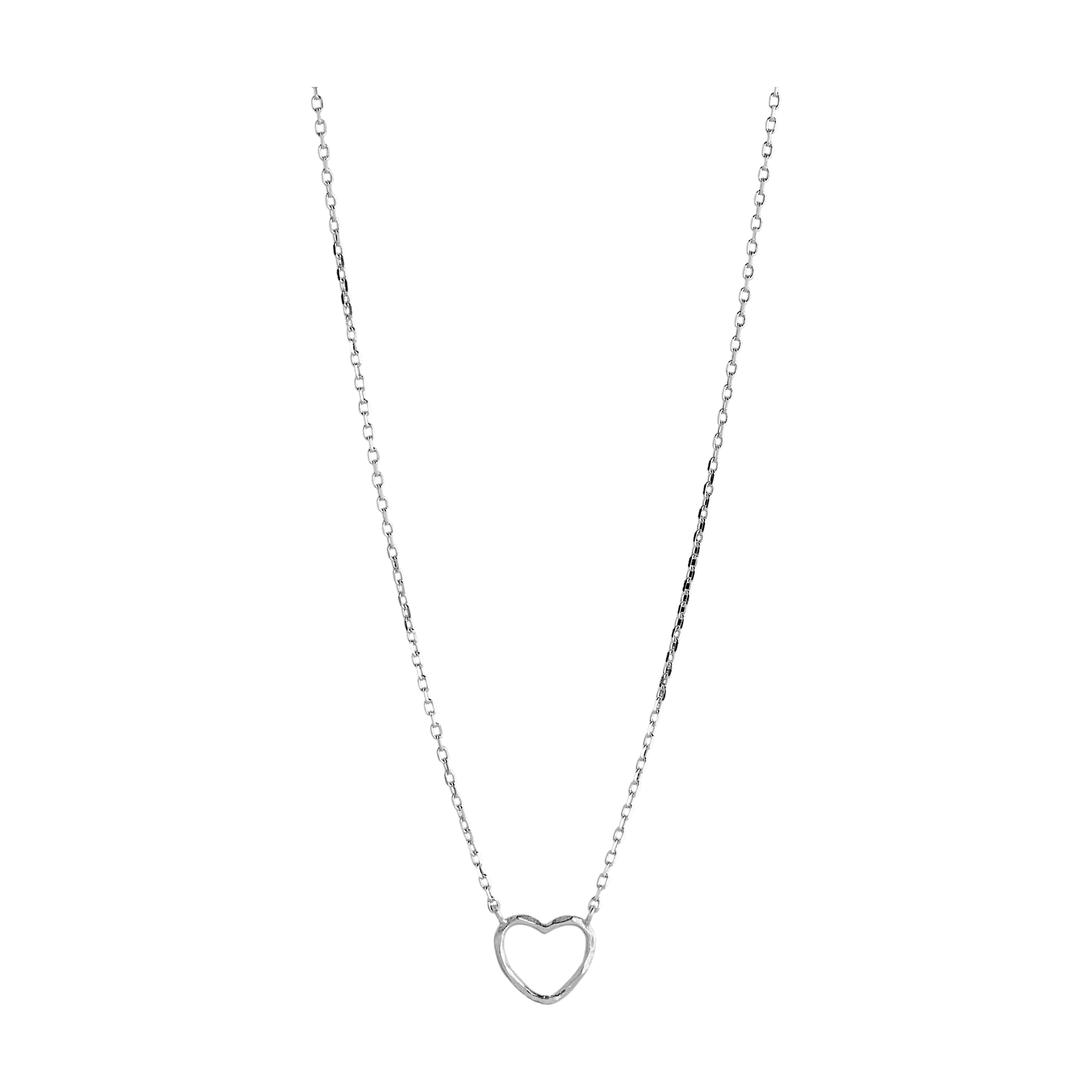 Enamel Copenhagen Kette Organic Heart, Silber