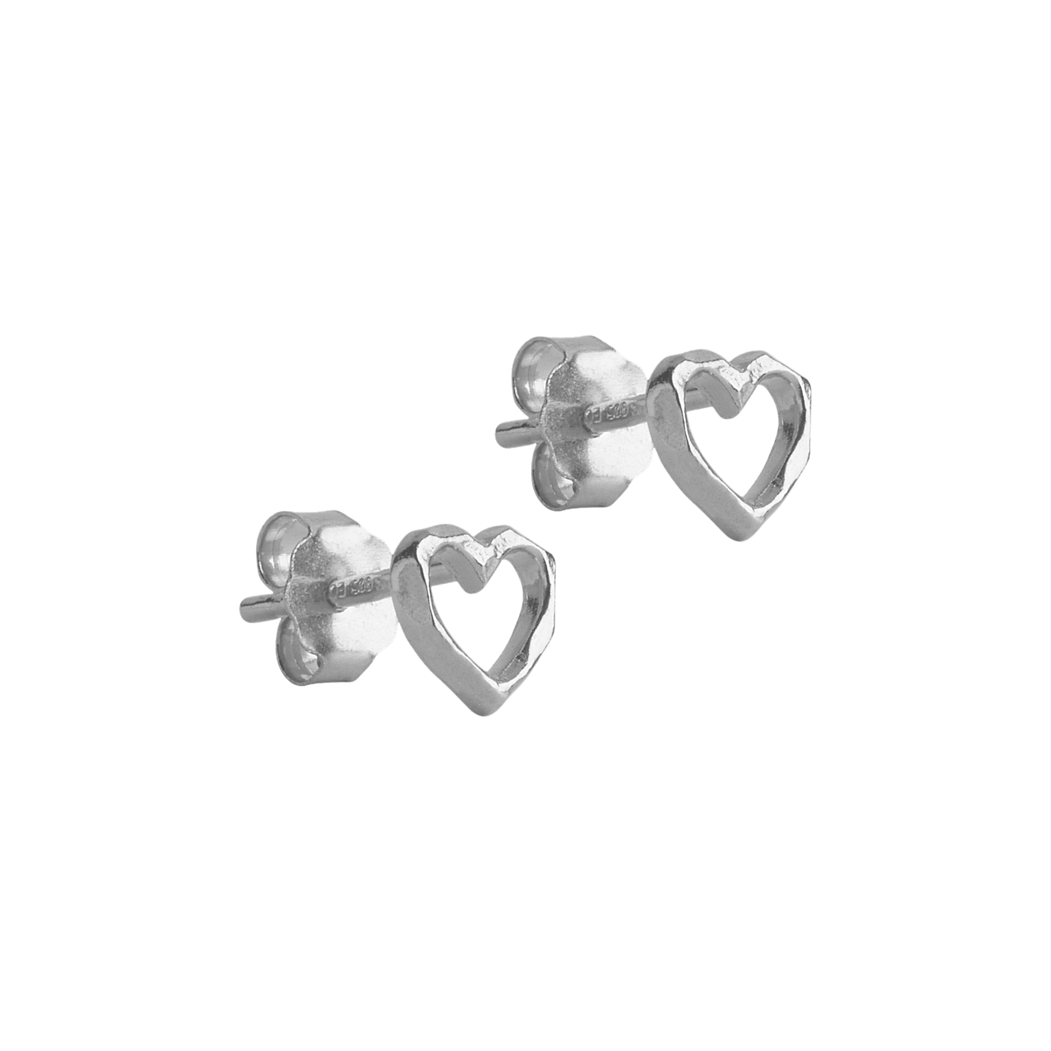 Enamel Copenhagen Ohrstecker Organic Heart, Silber