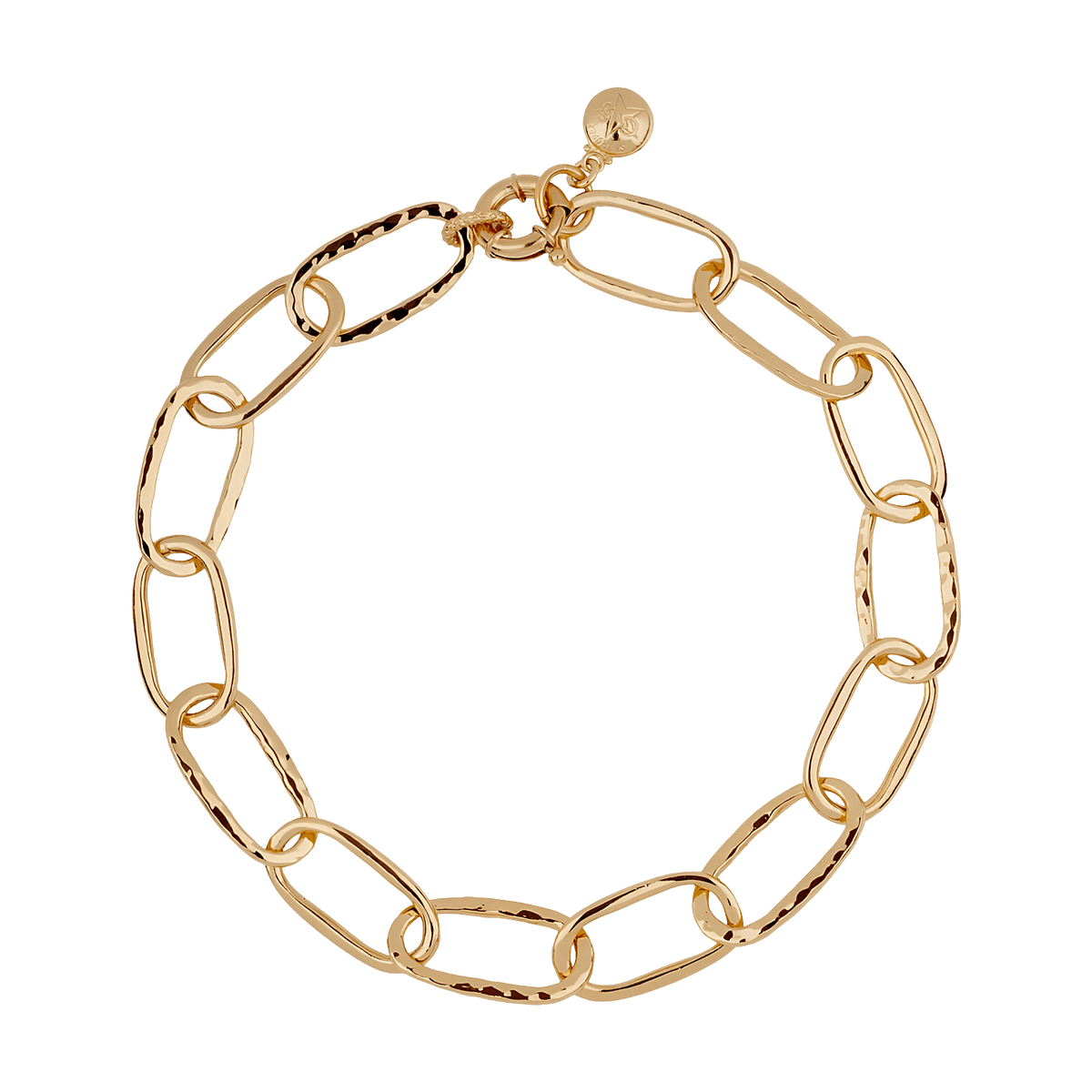 Gas Bijoux Kette Maille Ovale, groß, vergoldet