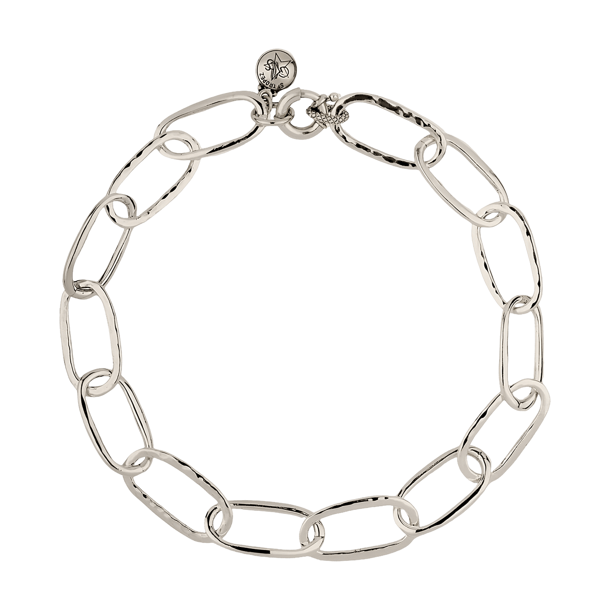 Gas Bijoux Kette Maille Ovale, groß, versilbert
