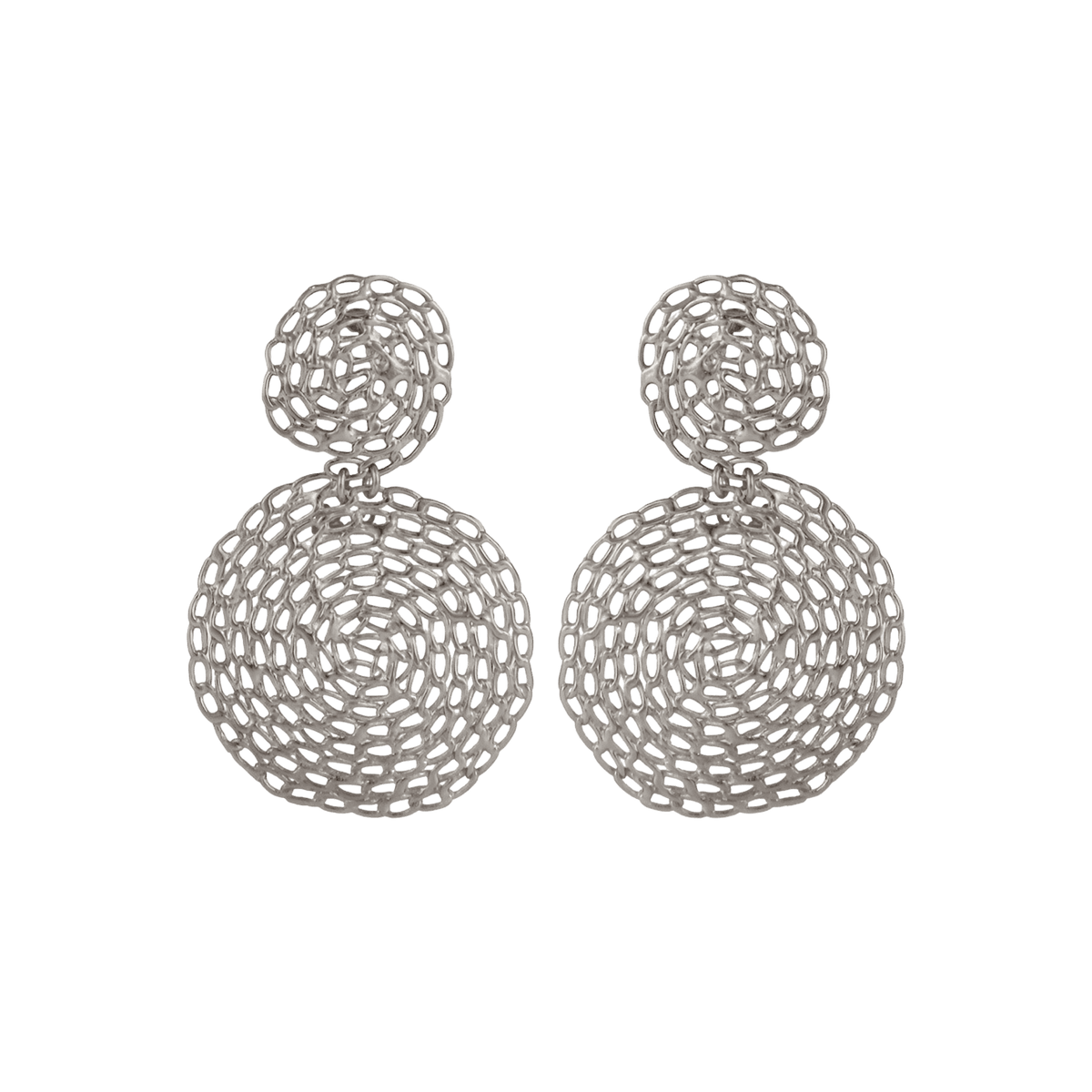 Gas Bijoux Ohrringe Onde Gourmette, klein, versilbert