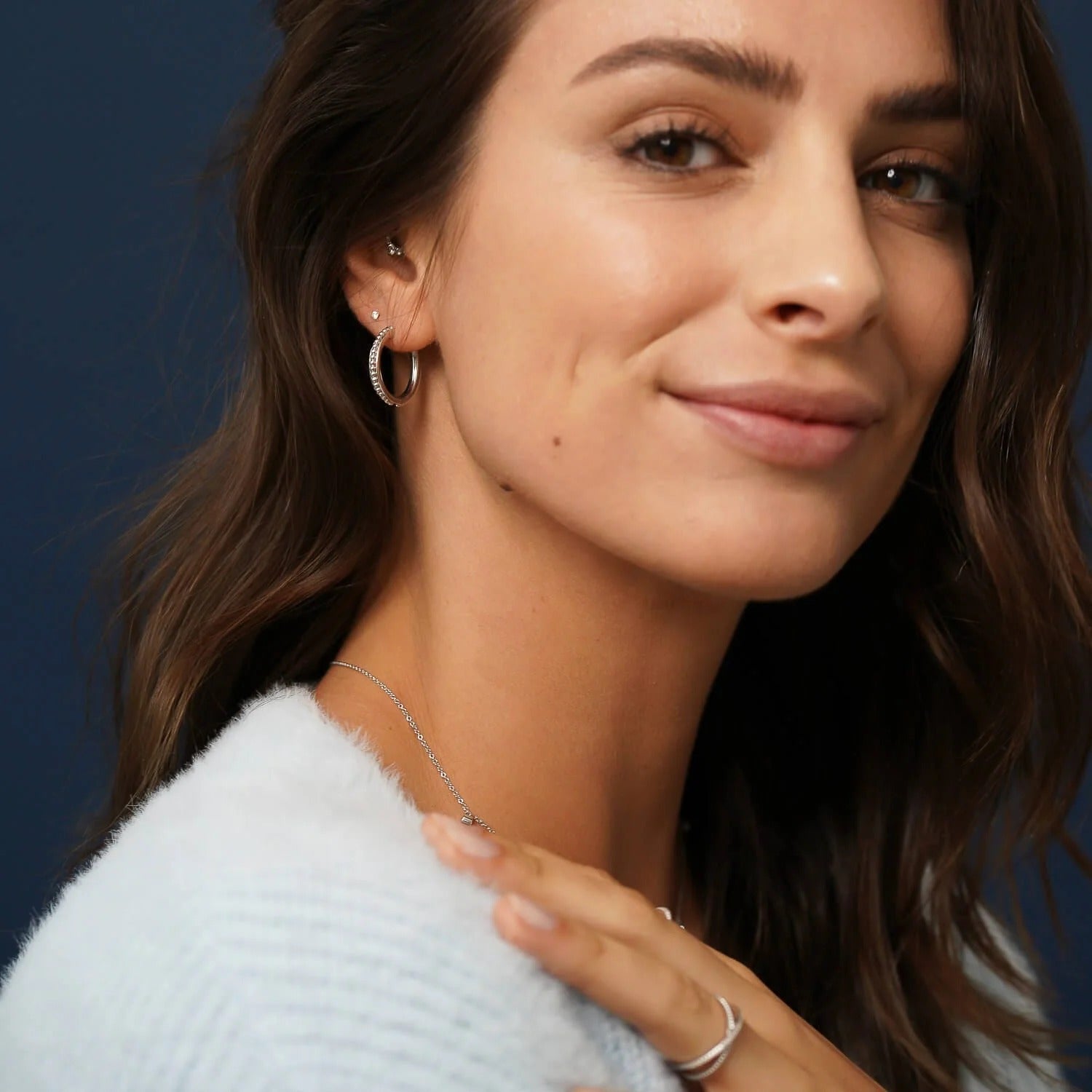 Pukka Berlin Creolen Jodhpur Thin Bead, Silber