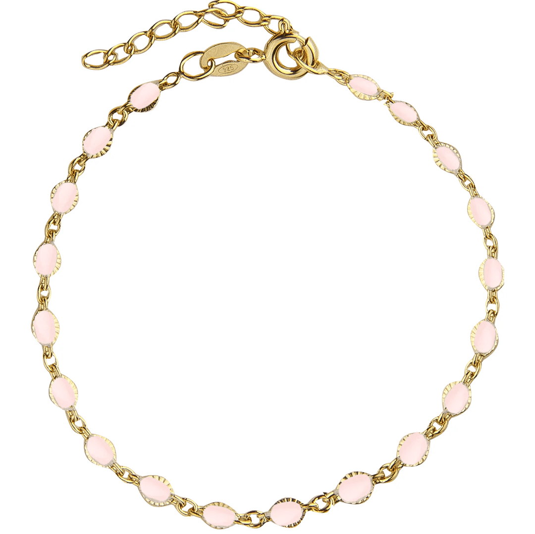 Jeberg Jewellery Armband Blush Enamel, vergoldet