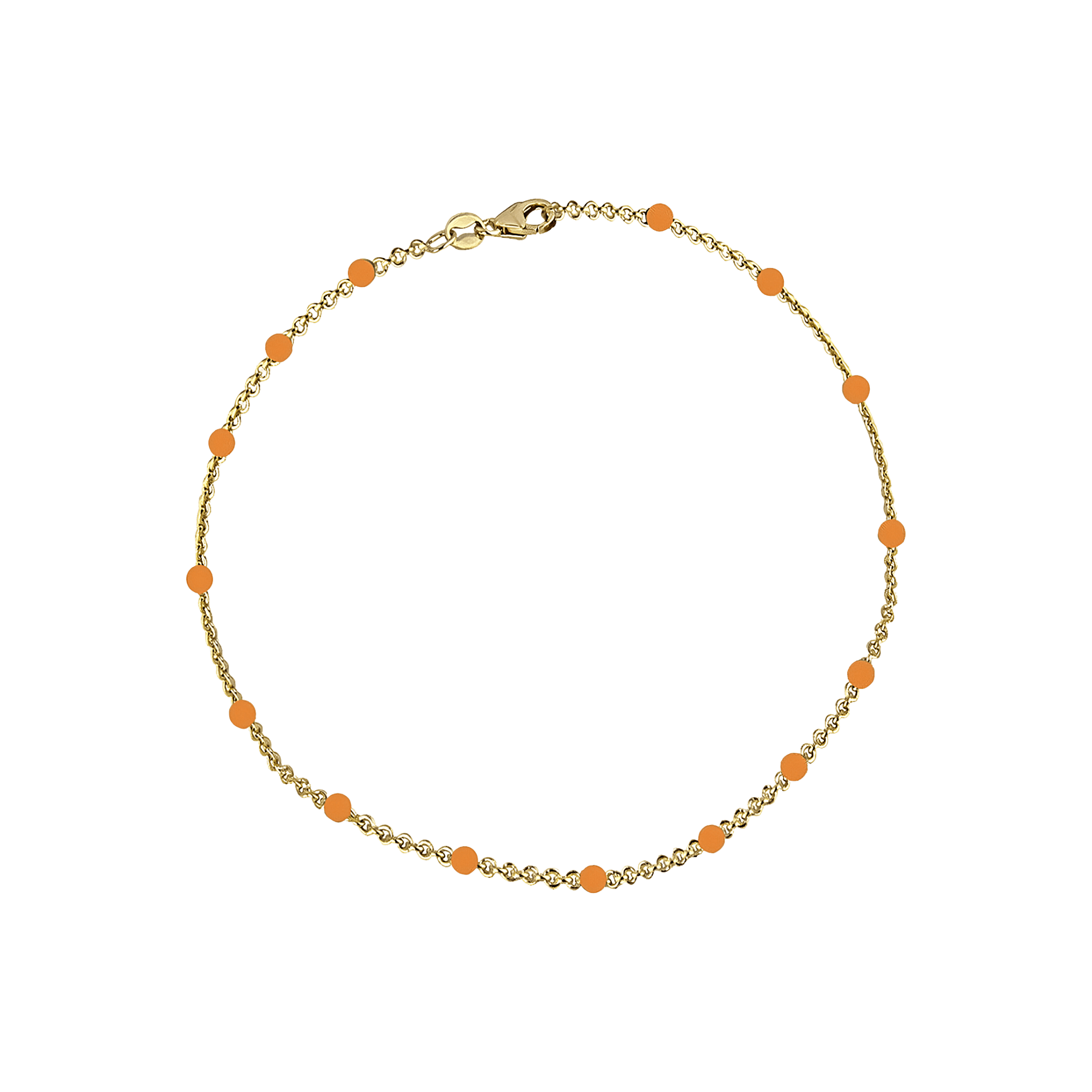 Jeberg Jewellery Armband Ivy Beaded Orange, vergoldet