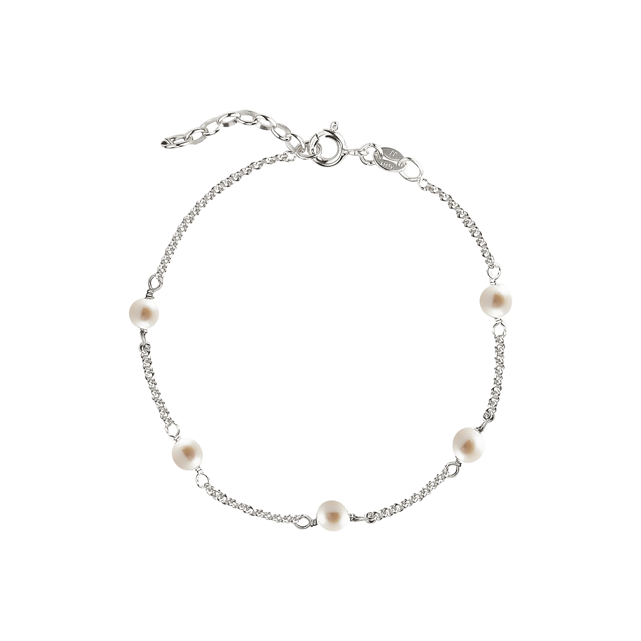 Jeberg Jewellery Armband Love Eye - Freshwater Pearls, Silber