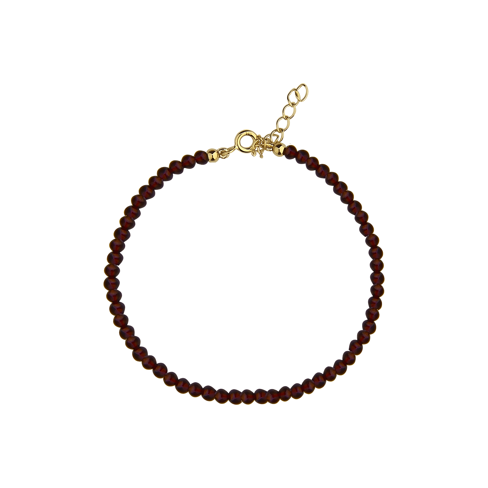 Jeberg Jewellery Armband Rouge Noir Garnet, vergoldet