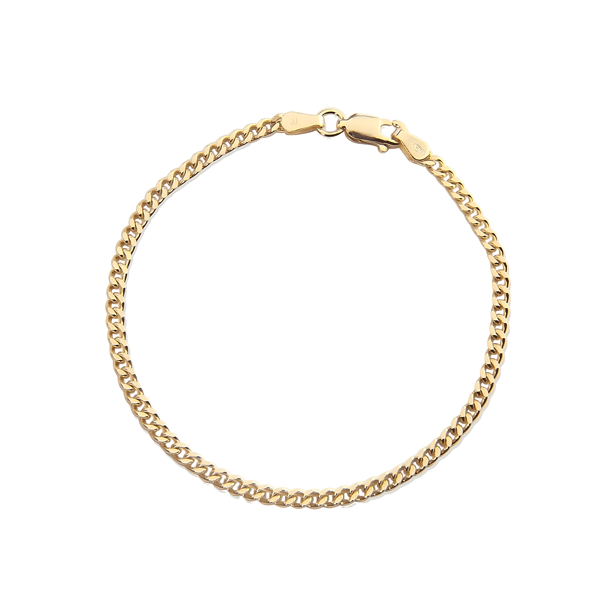 Jeberg Jewellery Armband Saga 3 mm Panzer, vergoldet