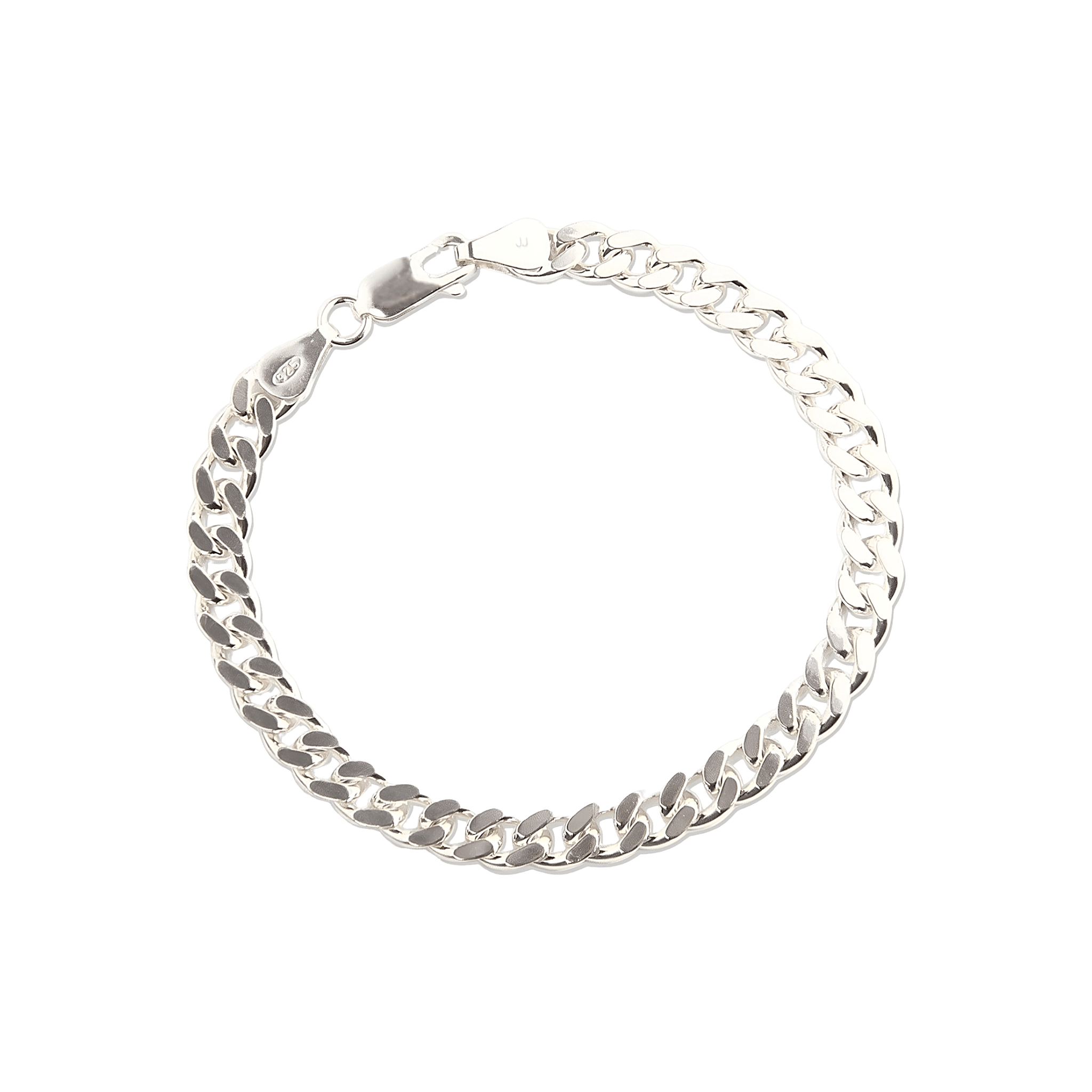 Jeberg Jewellery Armband Saga 5 mm Panzer, Silber