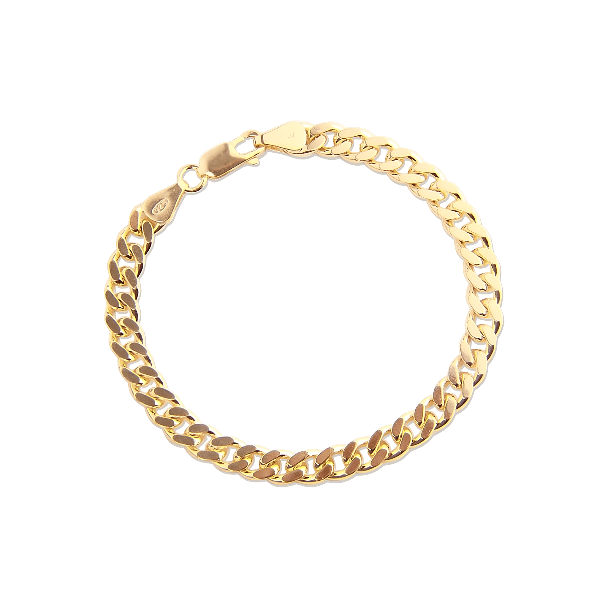 Jeberg Jewellery Armband Saga 5 mm Panzer, vergoldet