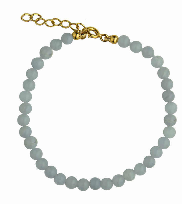 Jeberg Jewellery Armband Seaside Stories Blue Agate, vergoldet