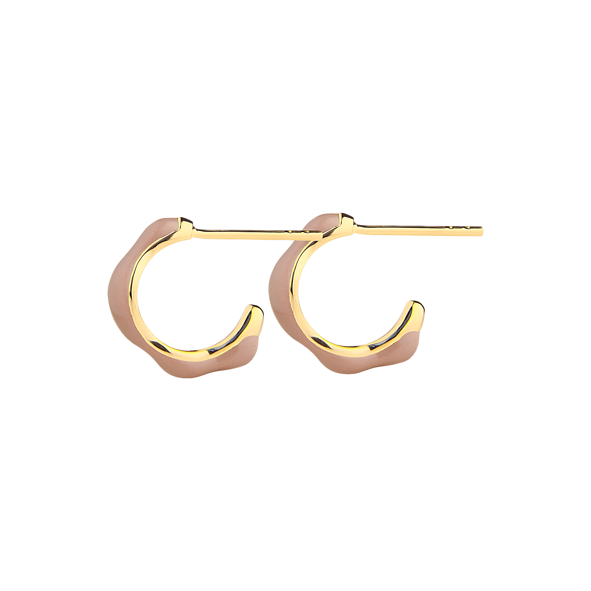 Jeberg Jewellery Creolen Balance Enamel Soft Pink Hoops, vergoldet