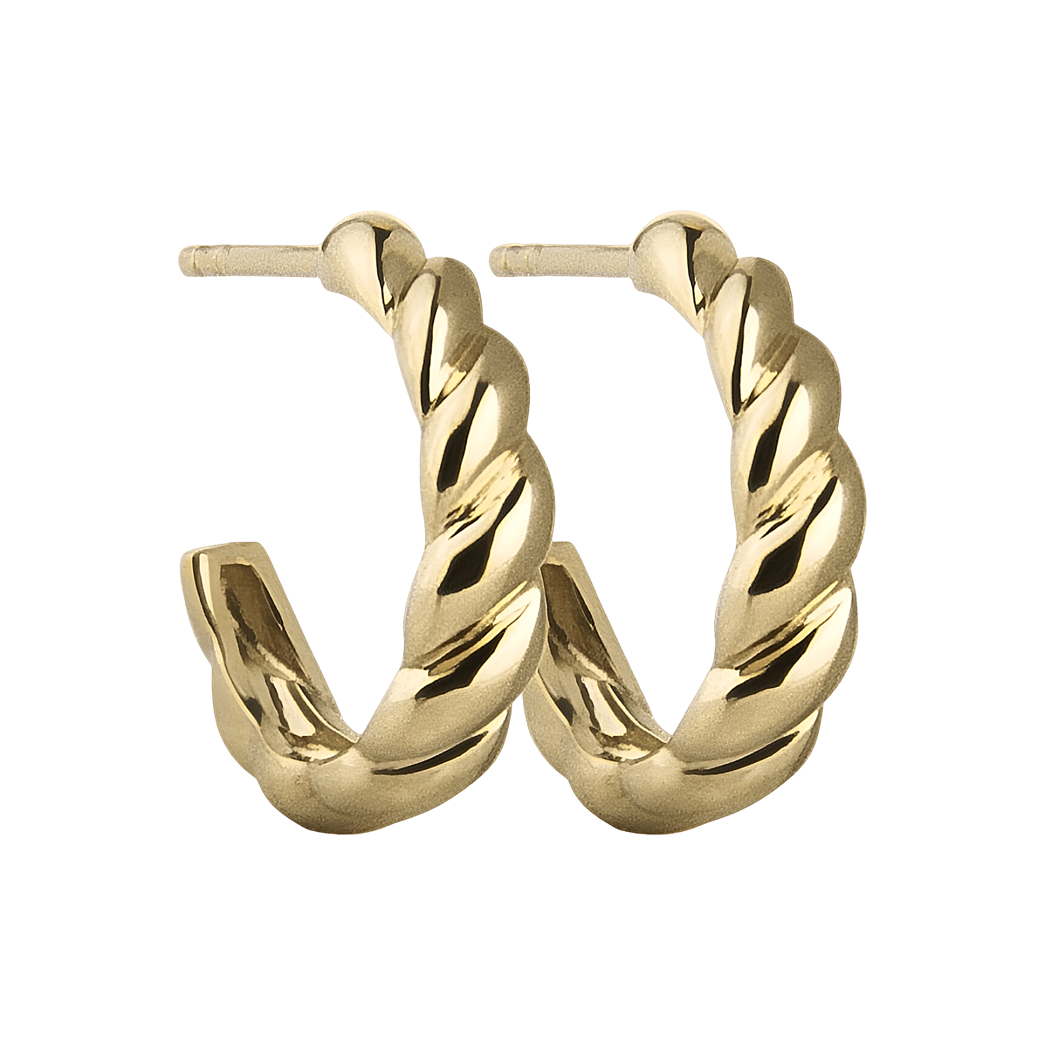 Jeberg Jewellery Creolen Twisted, vergoldet