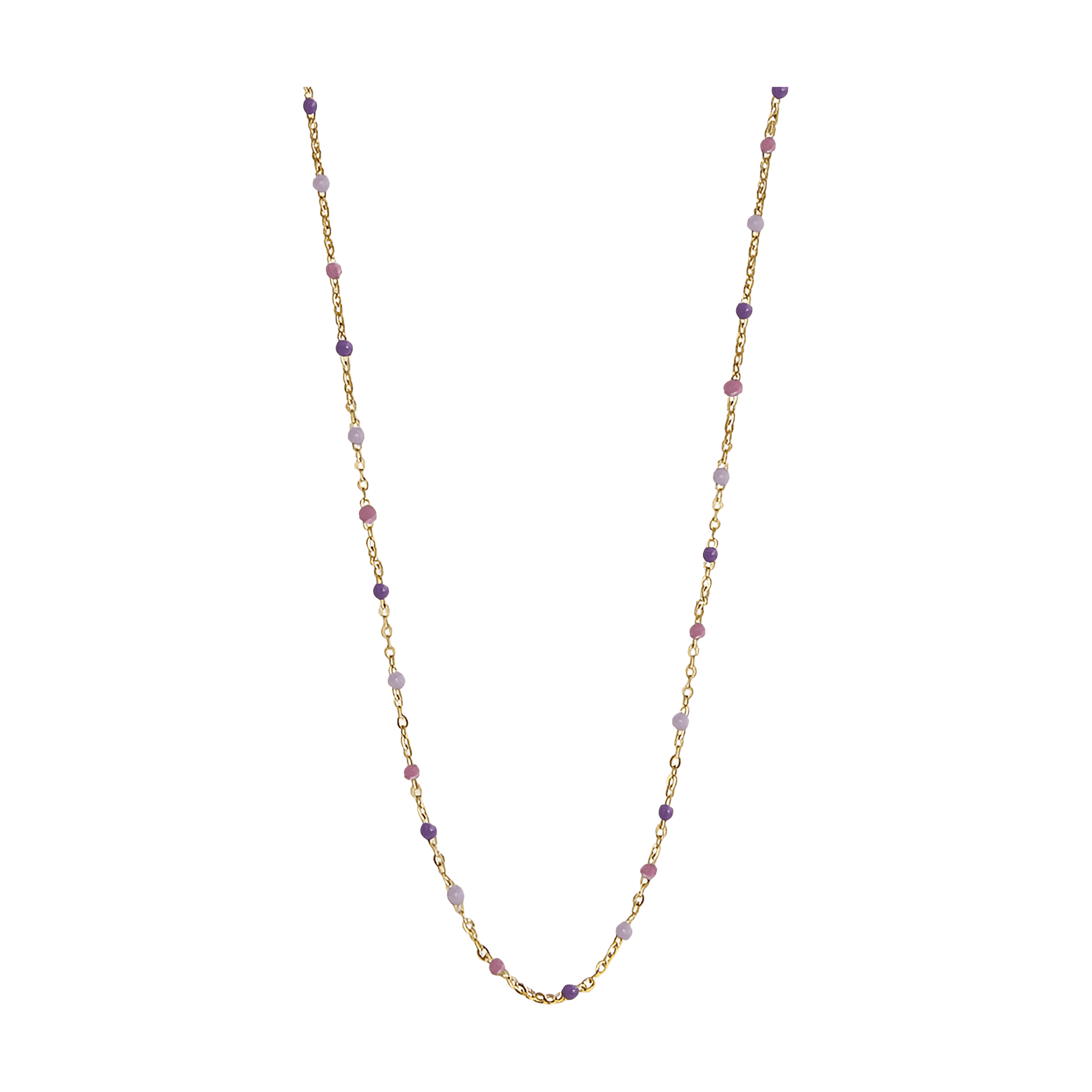 Jeberg Jewellery Kette Ivy Beaded Lavender, vergoldet