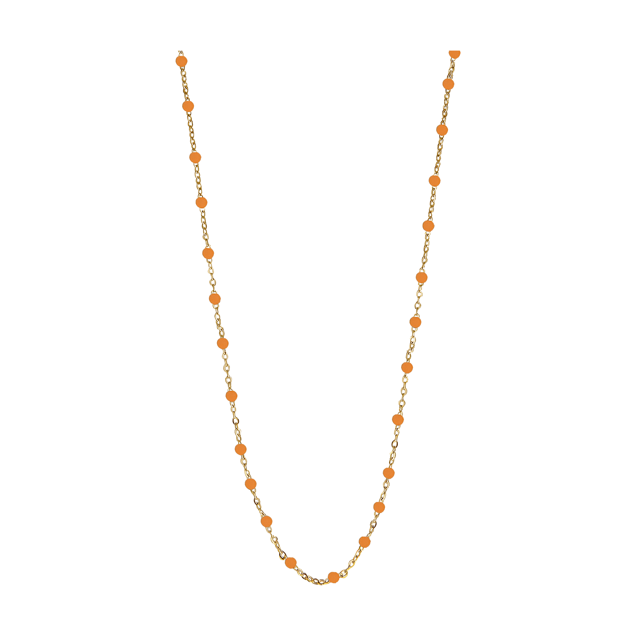 Jeberg Jewellery Kette Ivy Beaded Orange, vergoldet