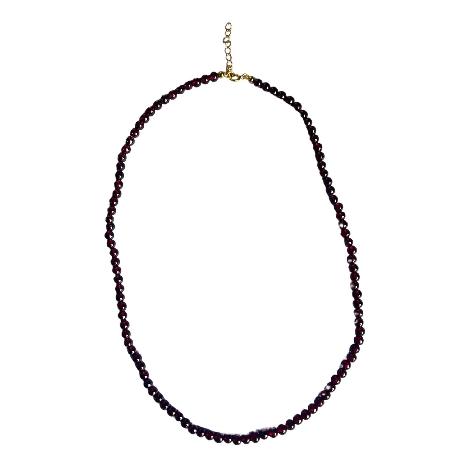 Jeberg Jewellery Kette Rouge Noir Granat, vergoldet