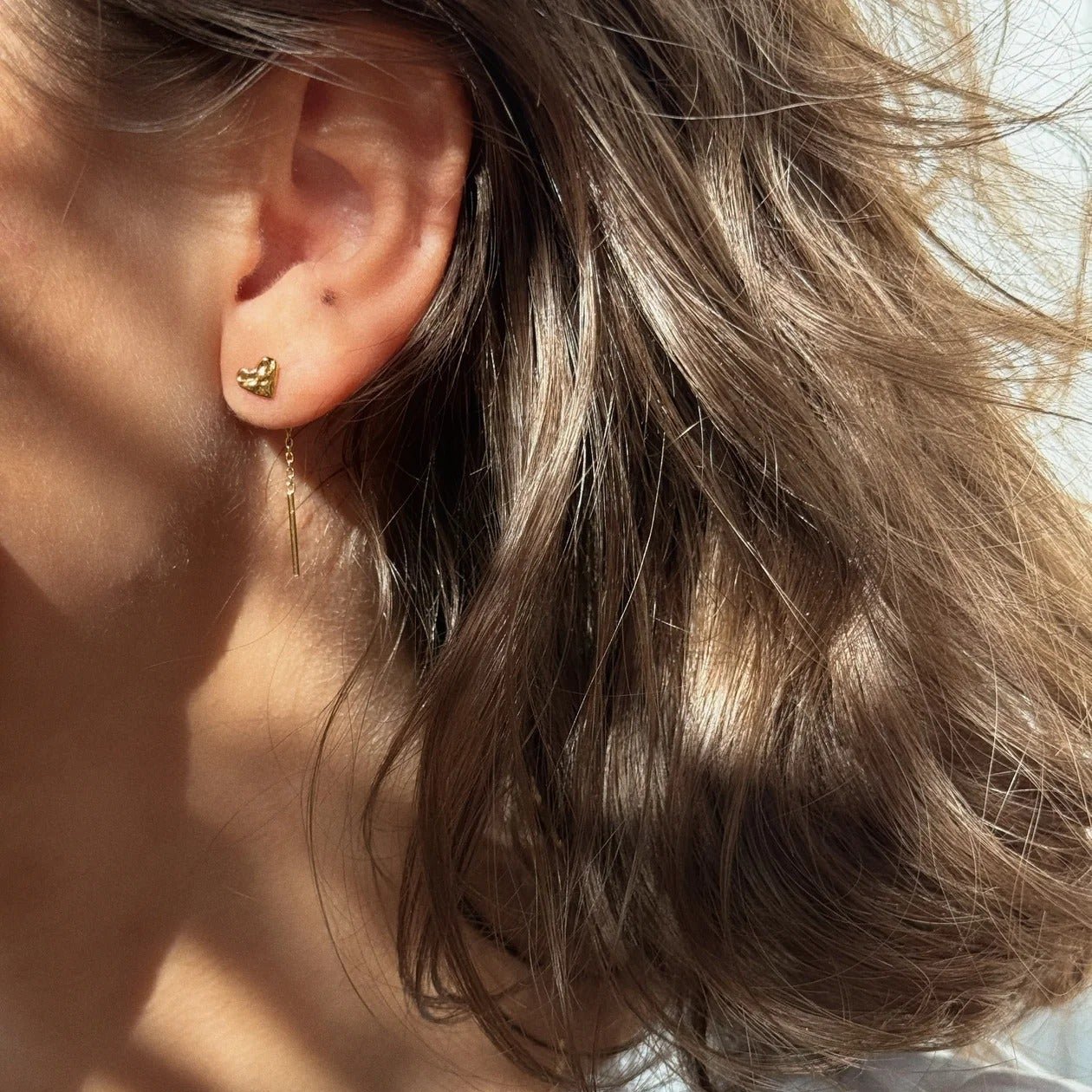 Jeberg Jewellery Ohrringe Cherish Chain, vergoldet