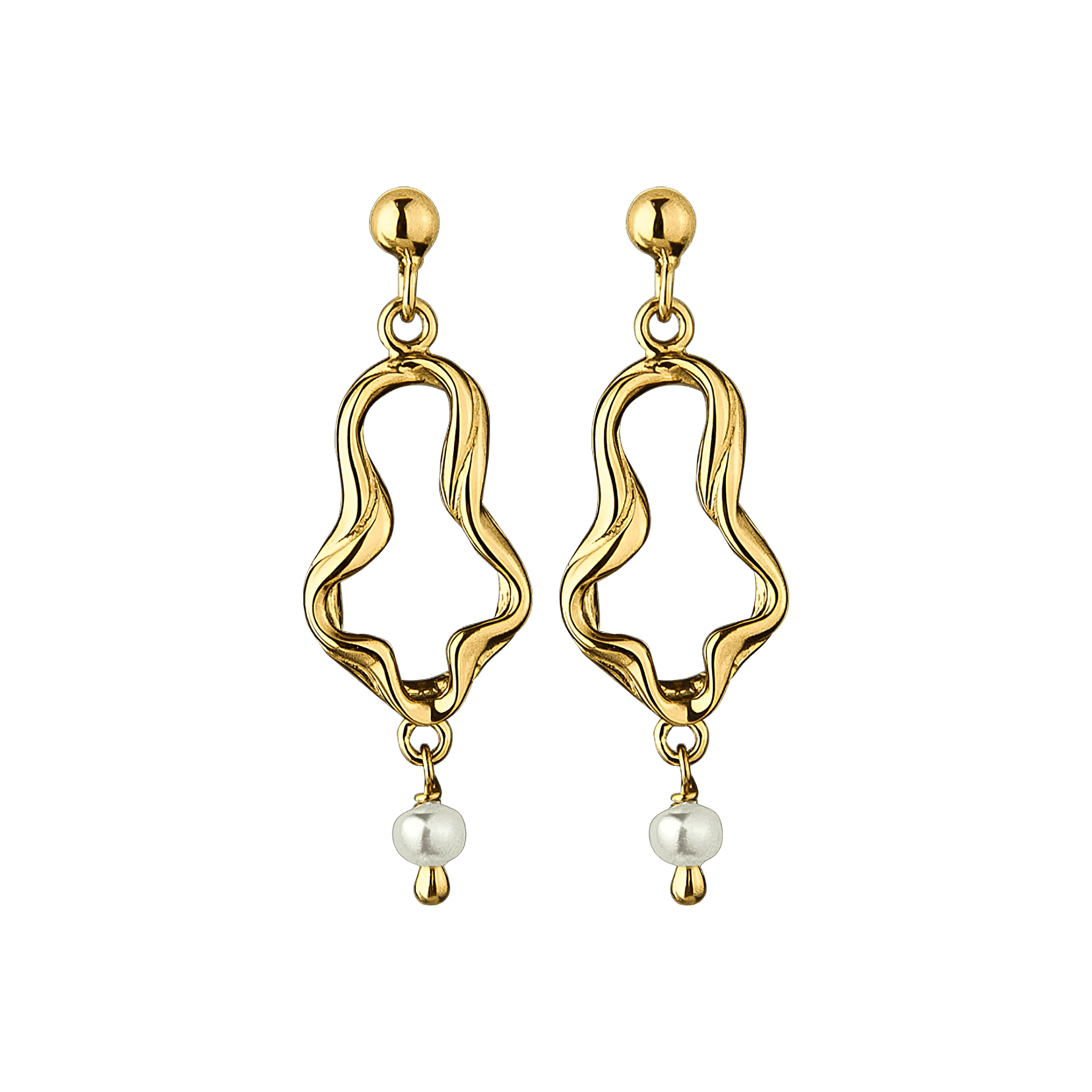 Jeberg Jewellery Ohrringe Mini Goddess, vergoldet