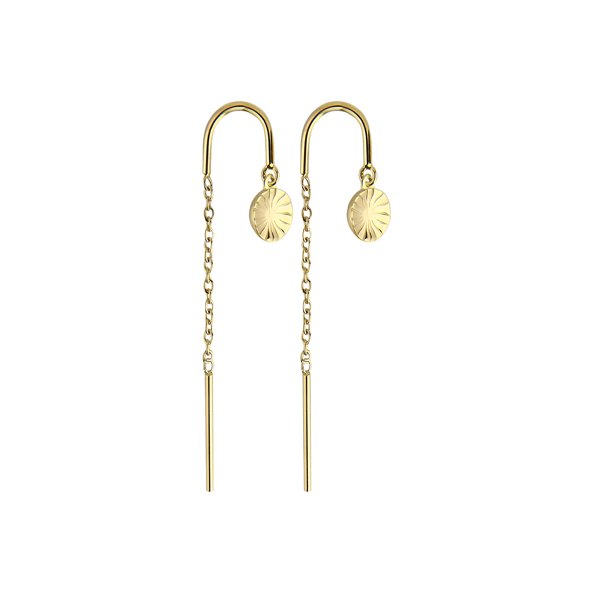 Jeberg Jewellery Ohrringe Ray of Sunlight Chain, vergoldet