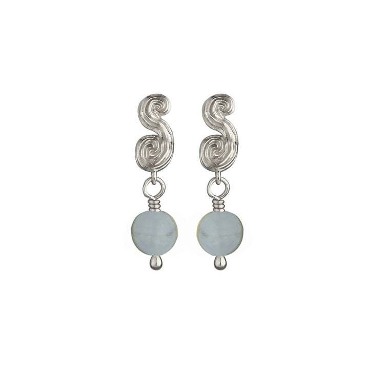 Jeberg Jewellery Ohrringe Seaside Stories Blue Lace Agate, Silber