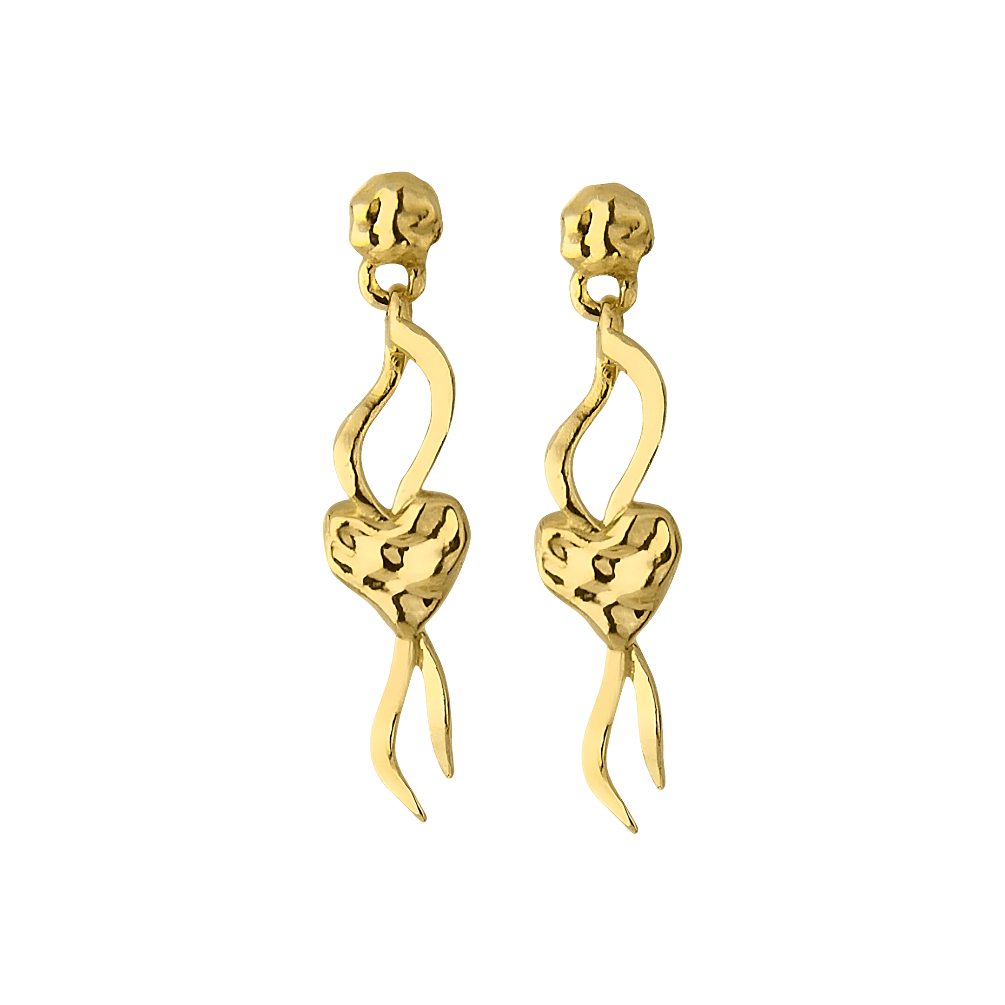 Jeberg Jewellery Ohrringe Wild Hearts, vergoldet