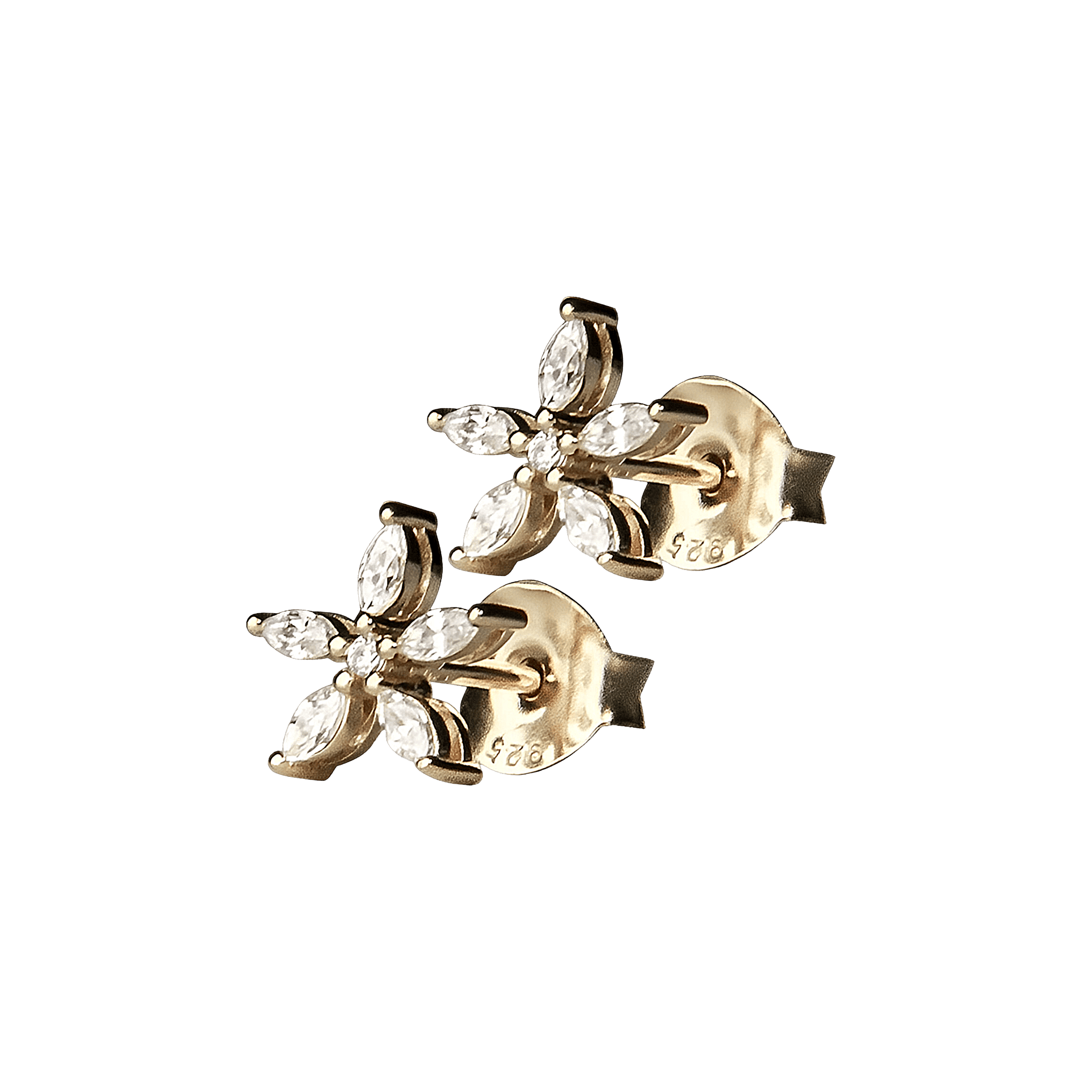 Jeberg Jewellery Ohrstecker Lily Flower Studs, vergoldet