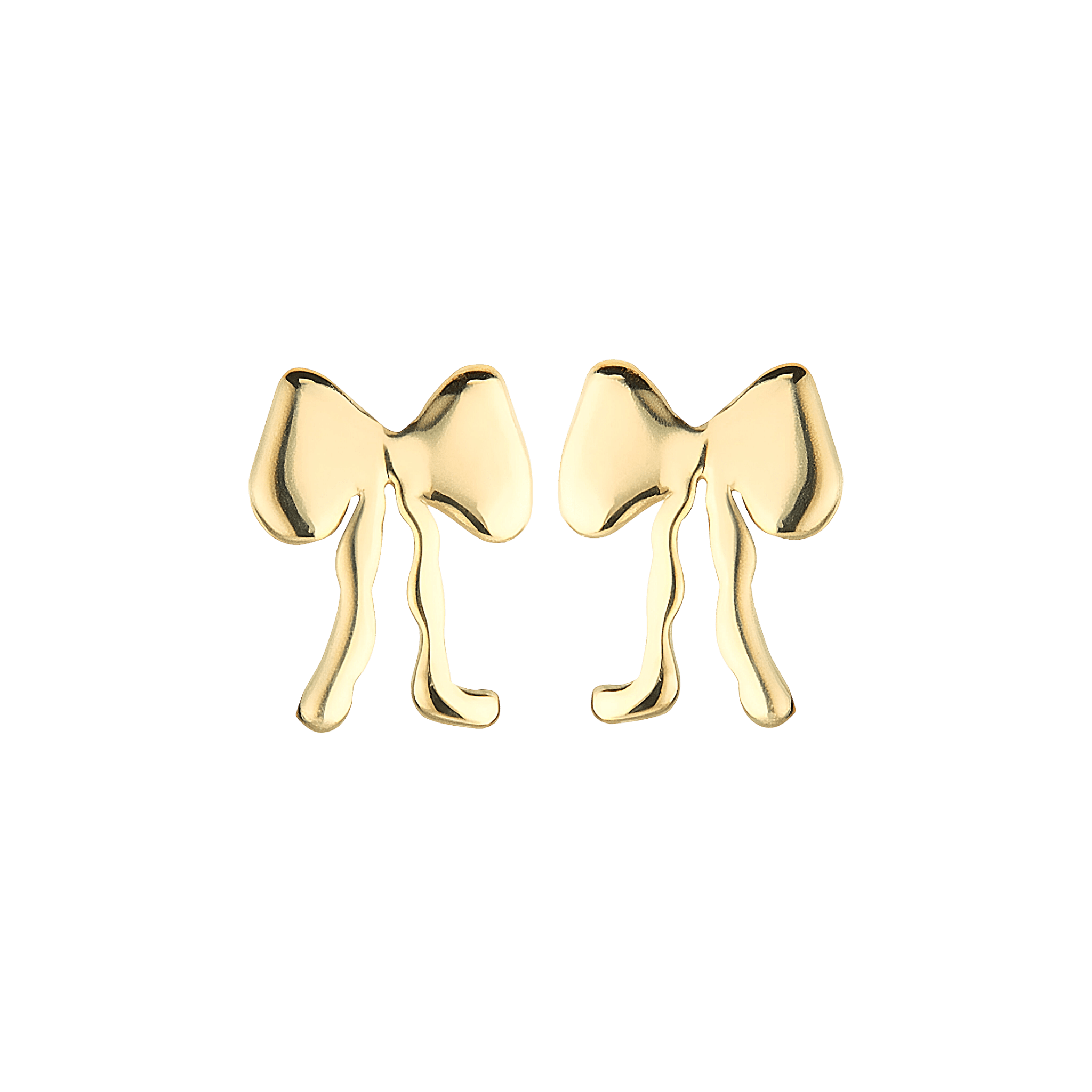 Jeberg Jewellery Ohrstecker Petite Bow Plain, vergoldet