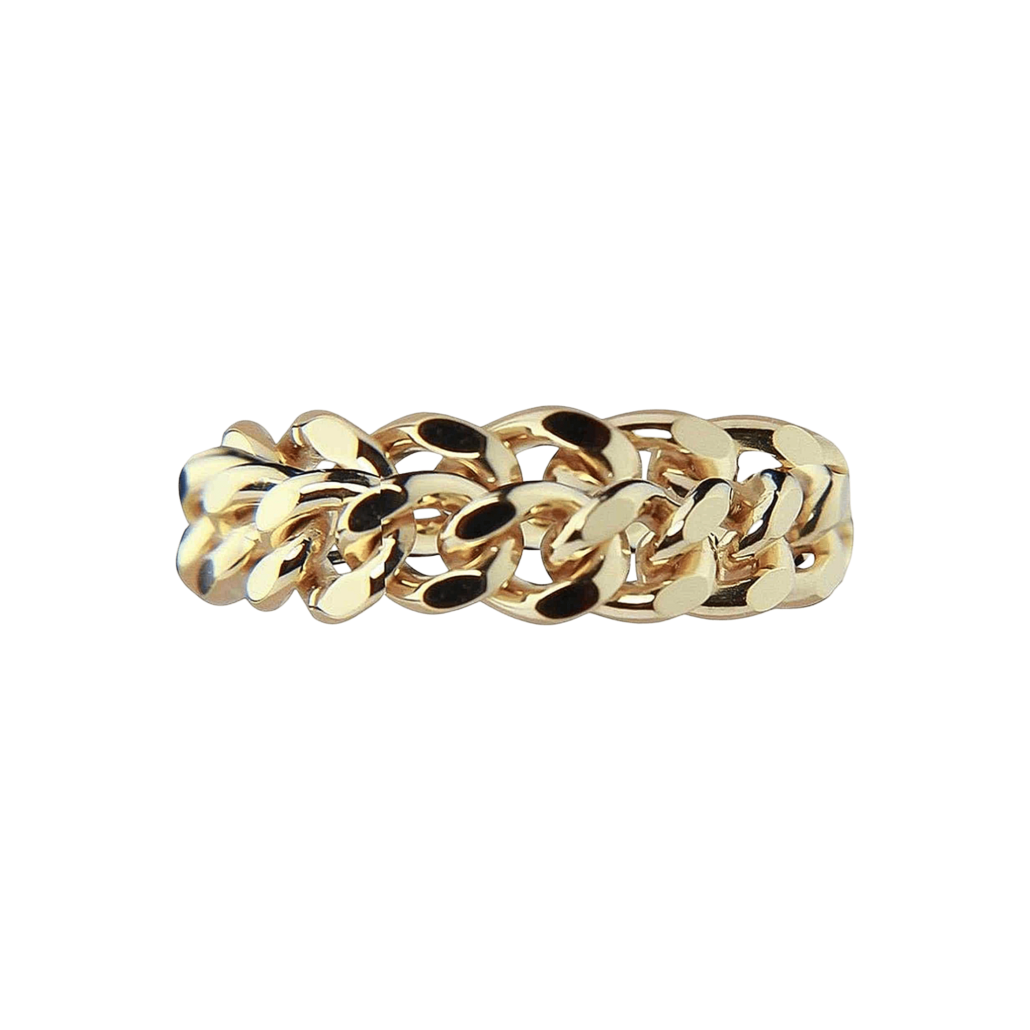 Jeberg Jewellery Ring Chain 5 mm Panzer, vergoldet