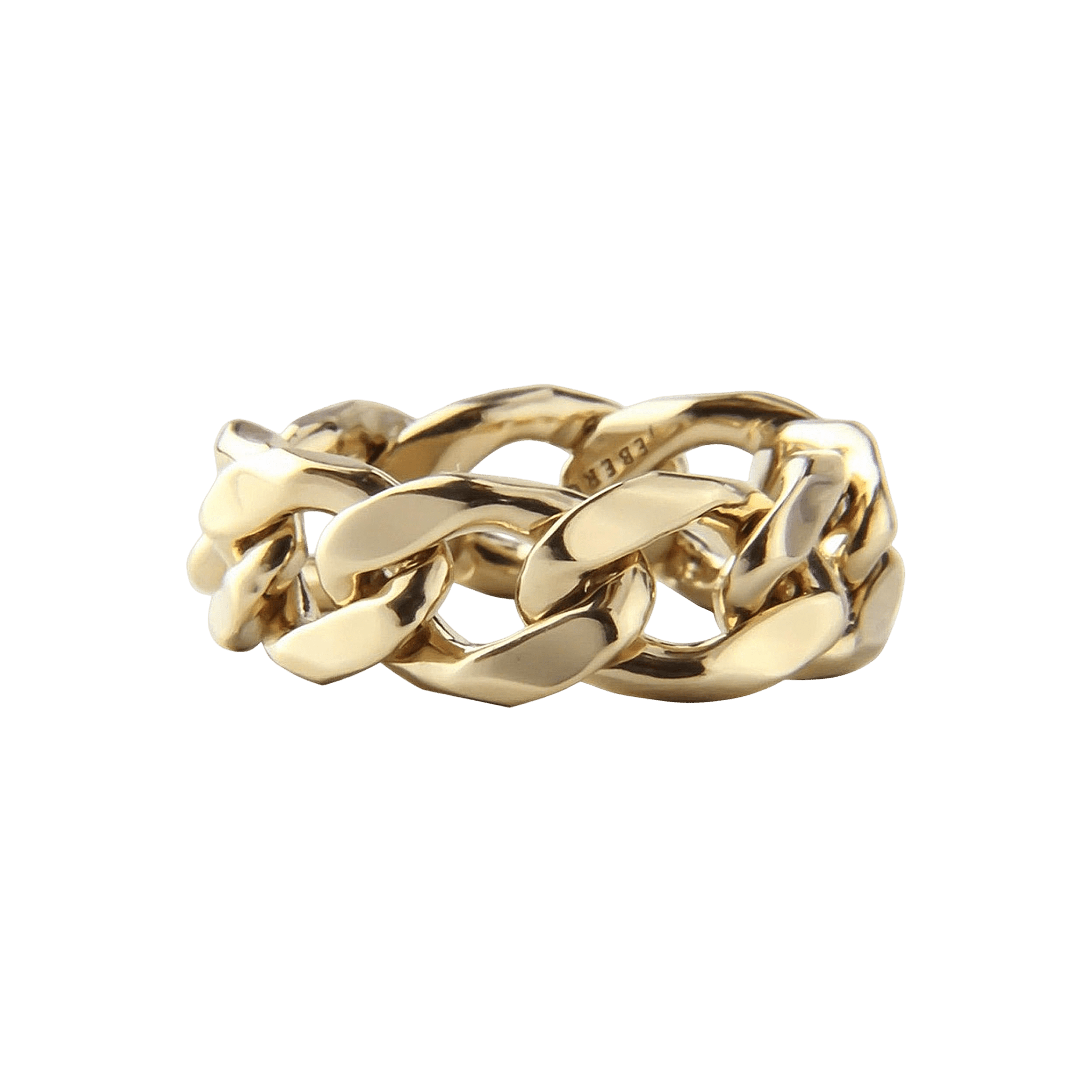 Jeberg Jewellery Ring Chain 8 mm Panzer, vergoldet