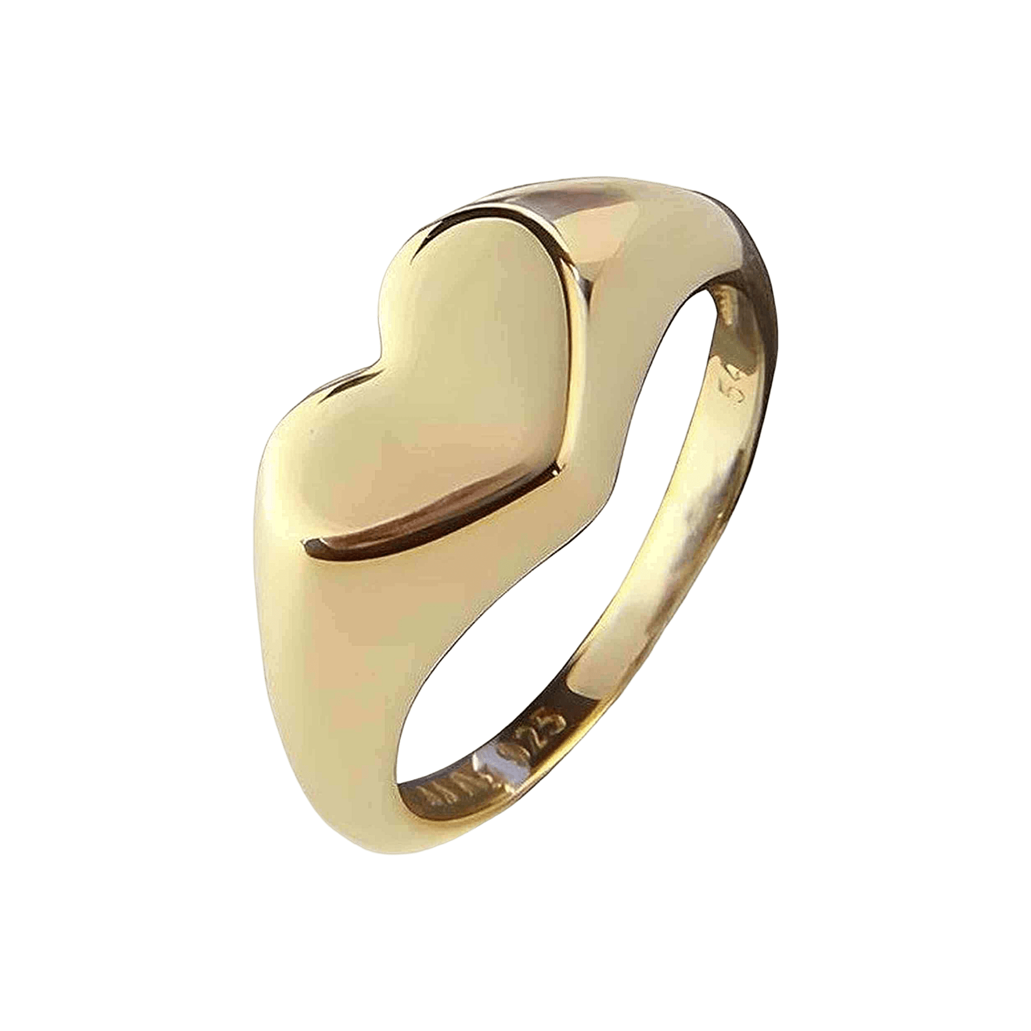 Jeberg Jewellery Ring Heart to Heart Signet, vergoldet