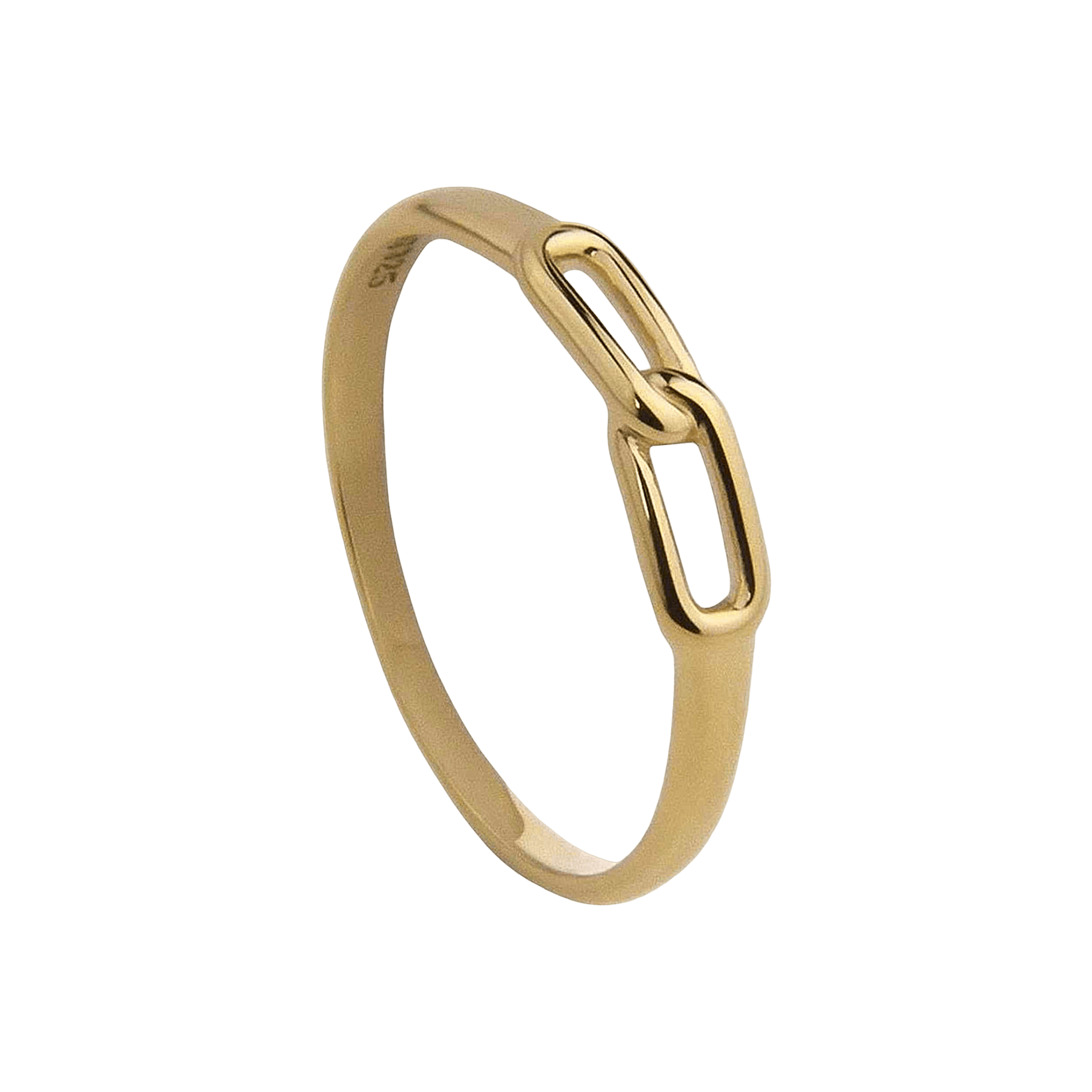 Jeberg Jewellery Ring Love Link, vergoldet