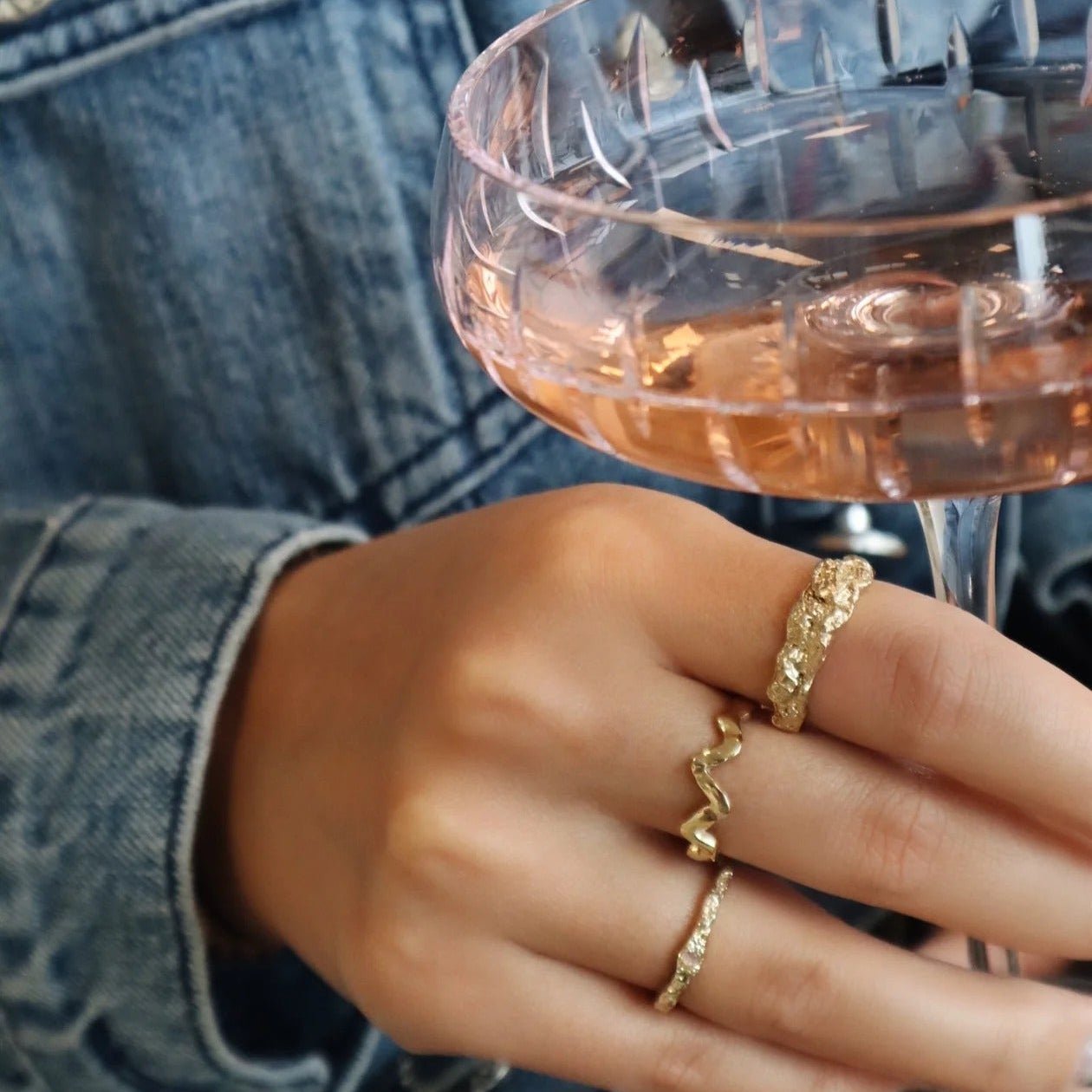 Jeberg Jewellery Ring Soul of Nature, vergoldet