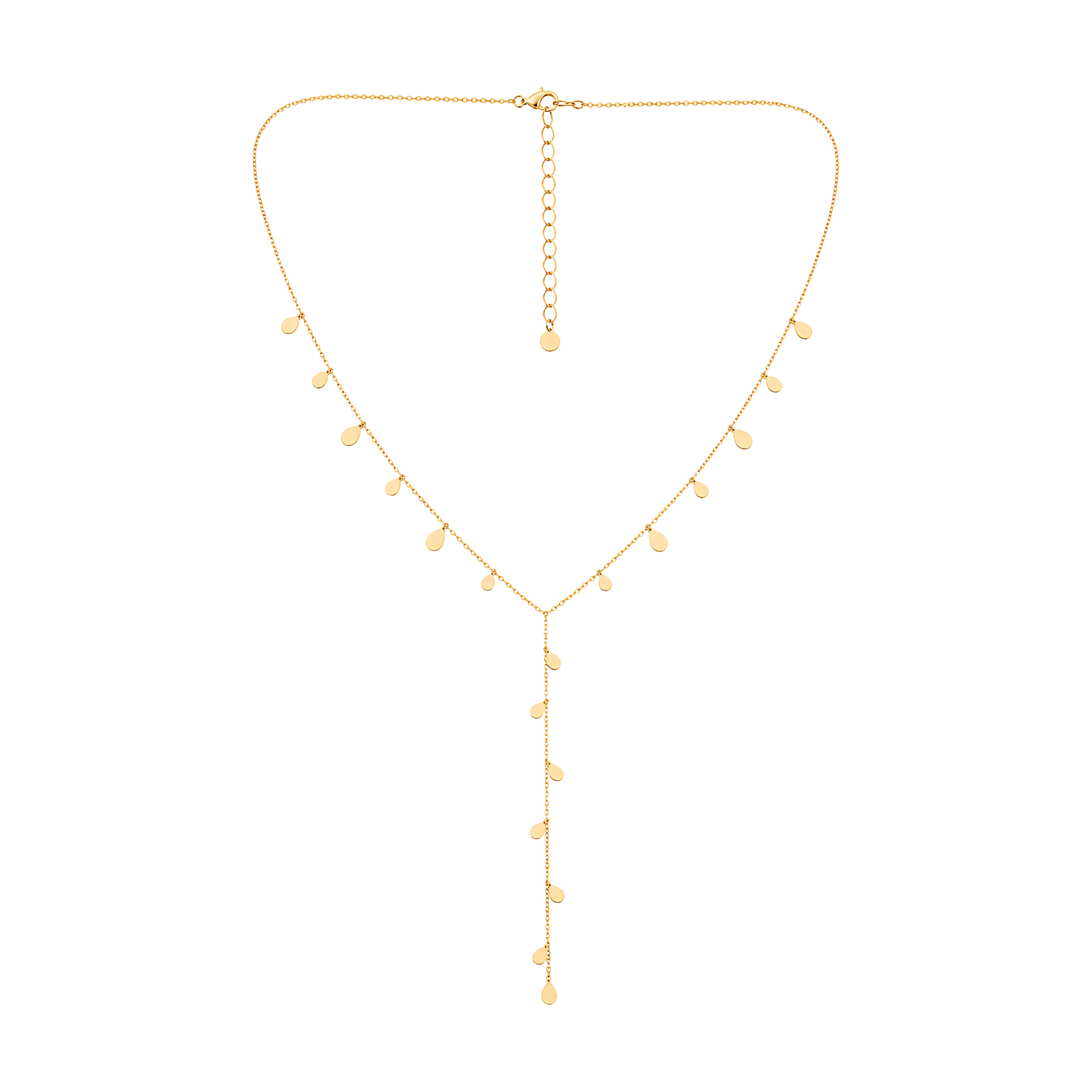 Kette Y-Drop, Edelstahl goldfarben (PVD)