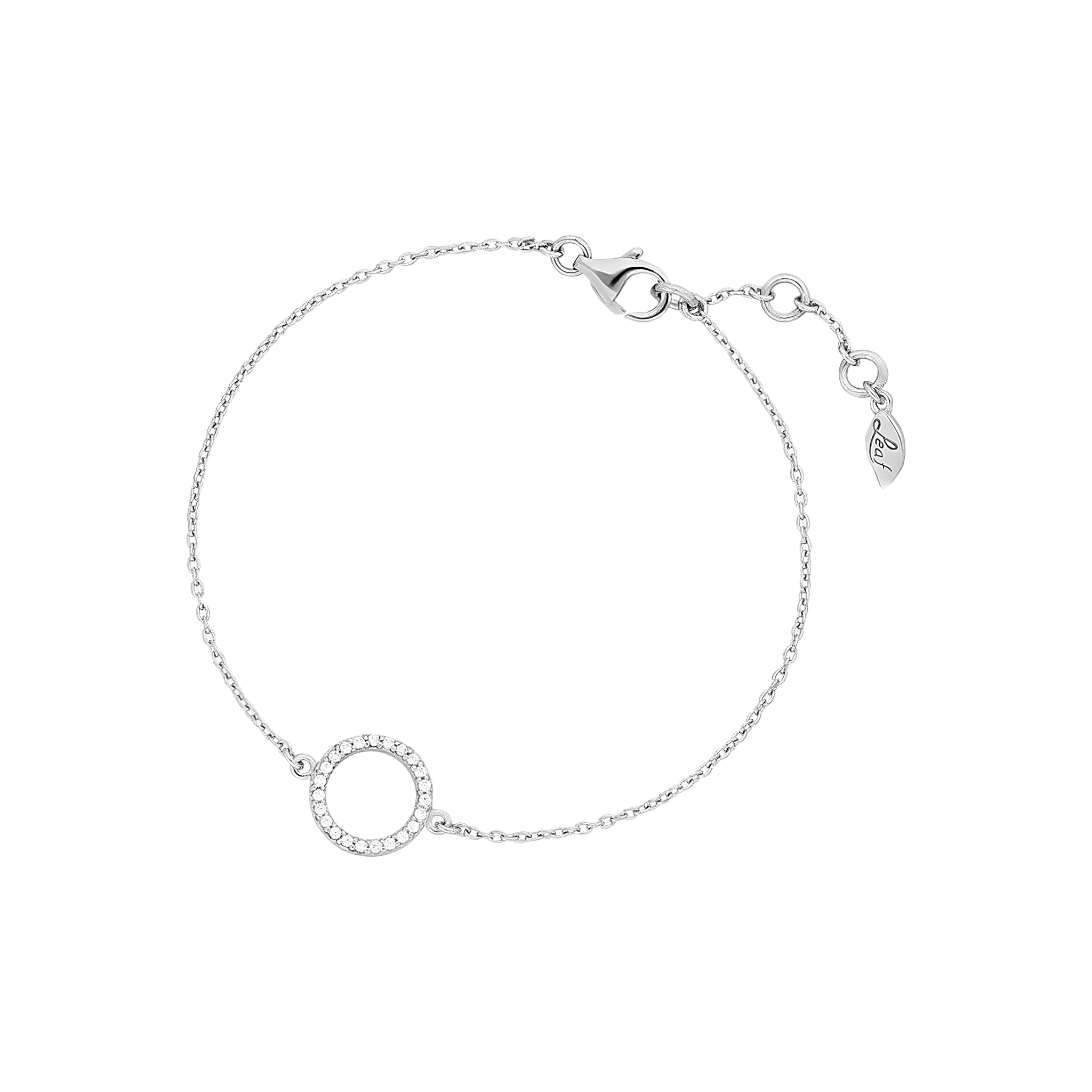 Leaf Armband Circle of Life, Silber