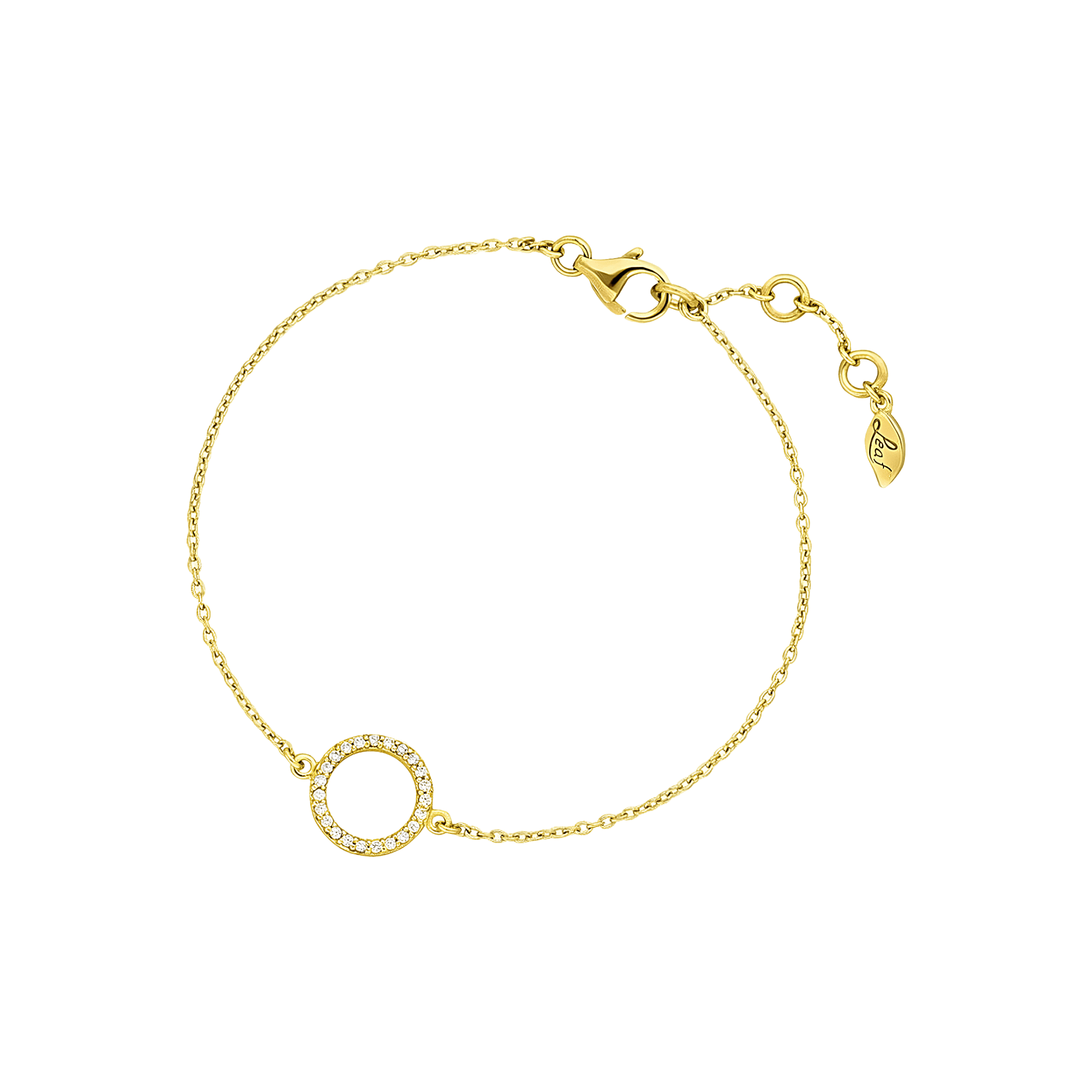 Leaf Armband Circle of Life, vergoldet