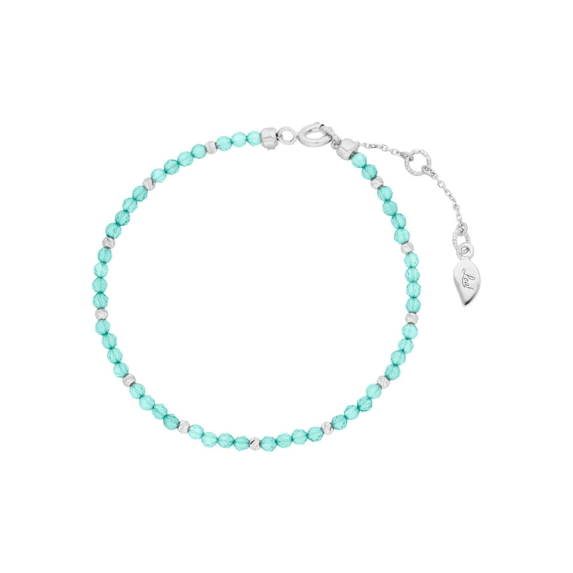 Leaf Armband Serenity, Amazonit, Silber