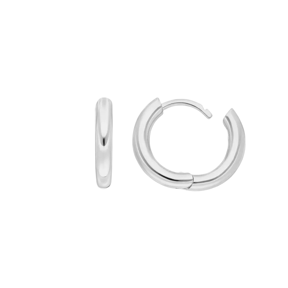 Leaf Creolen Basic Bold, 15 mm, Silber