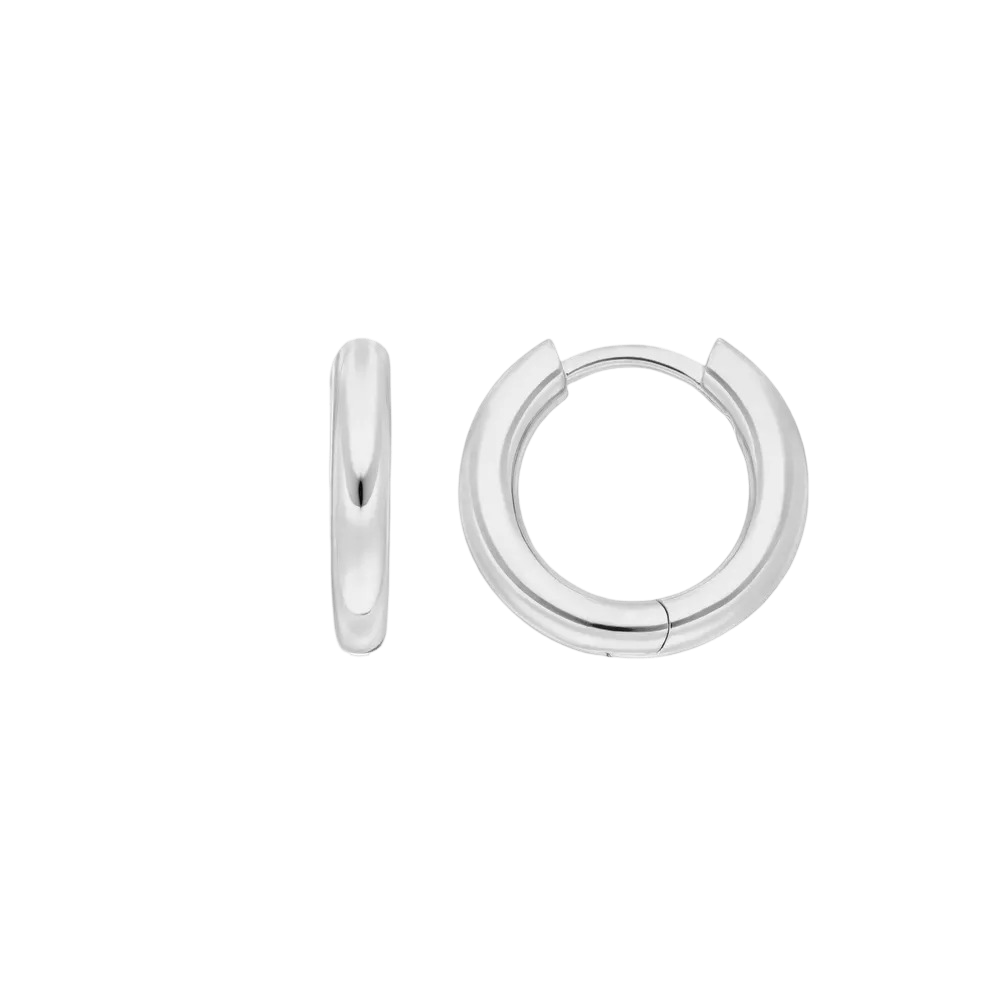 Leaf Creolen Basic Bold, 15 mm, Silber