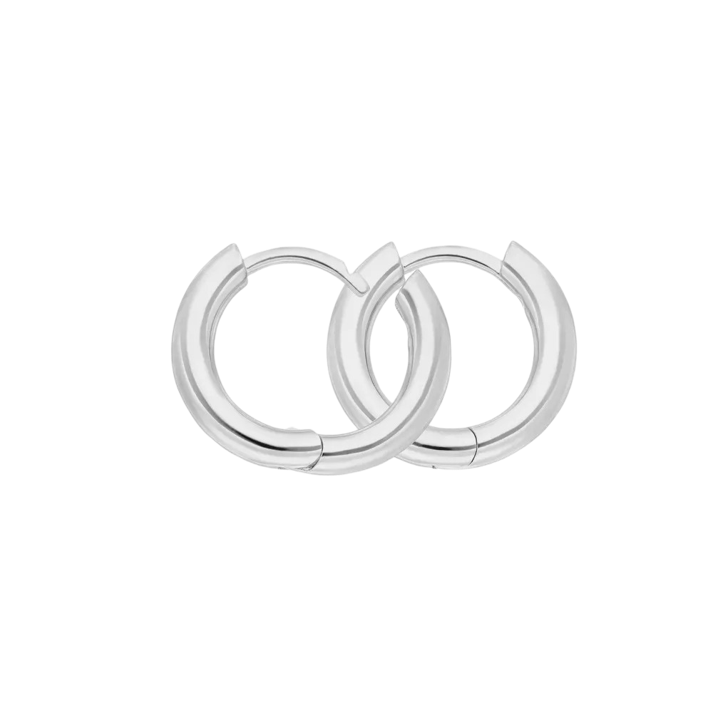 Leaf Creolen Basic Bold, 15 mm, Silber