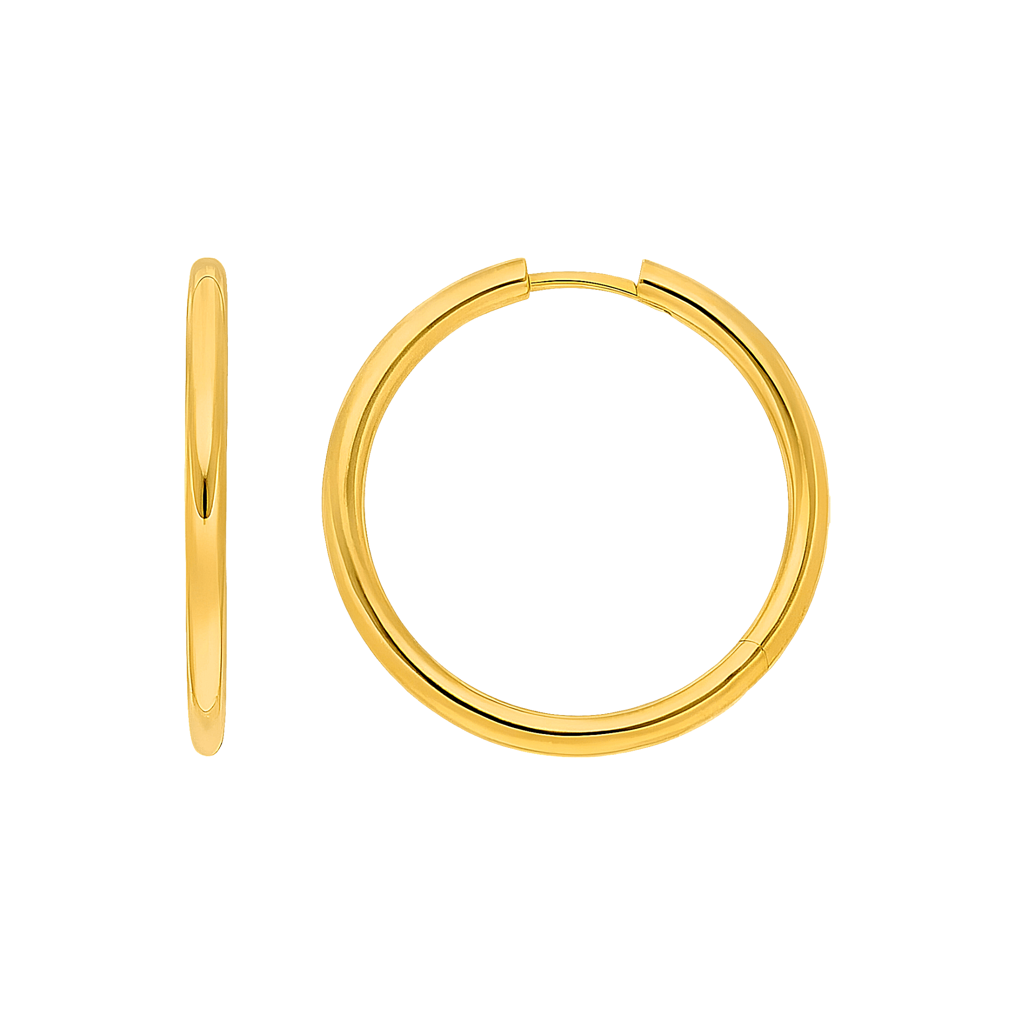 Leaf Creolen Basic Bold, 30 mm, vergoldet