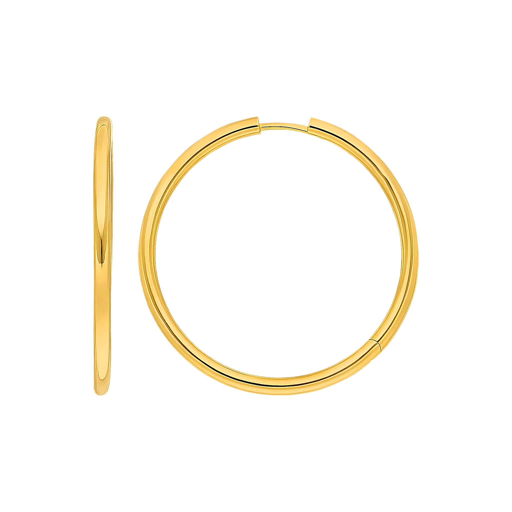 Leaf Creolen Basic Bold, 40 mm, vergoldet