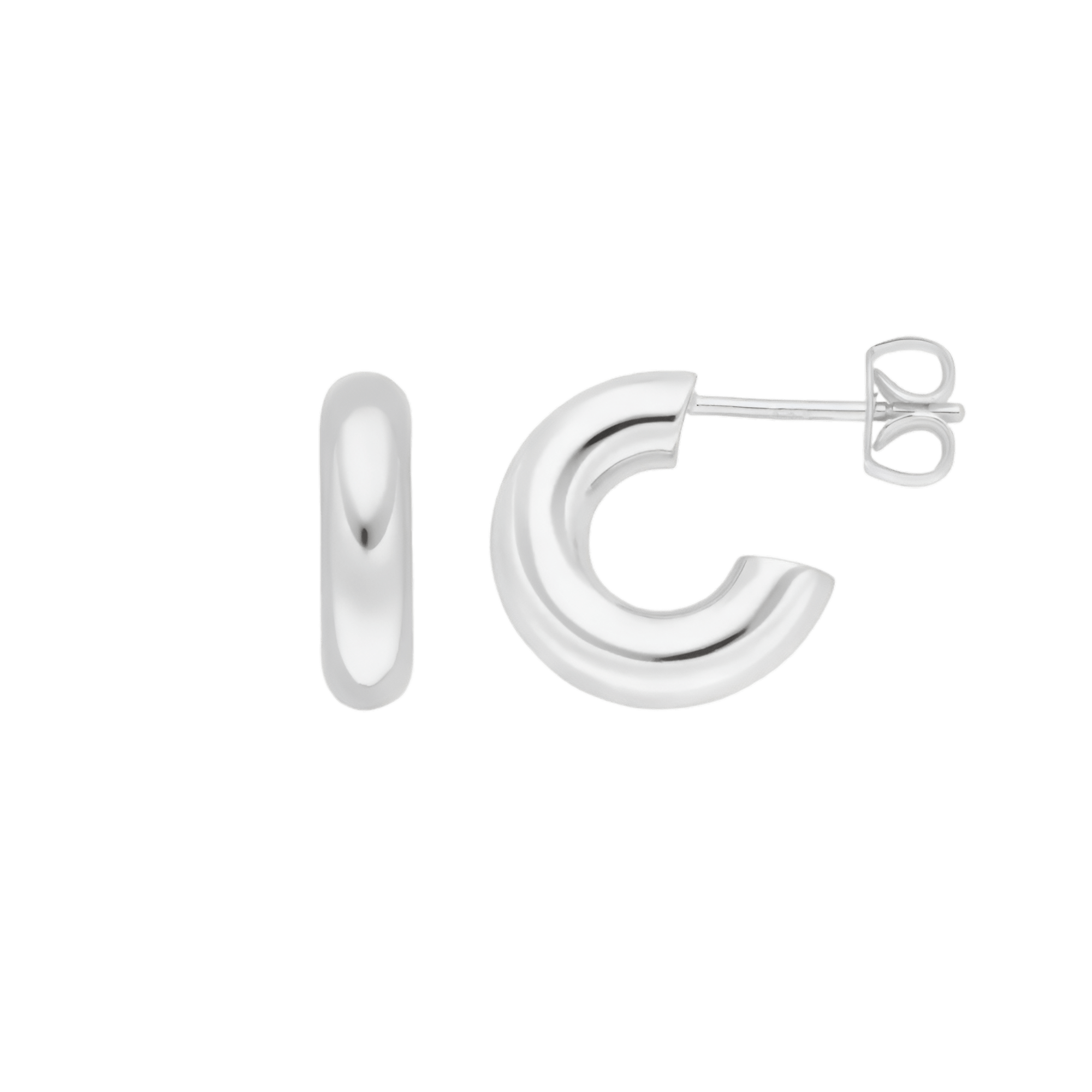 Leaf Creolen Bold, Silber