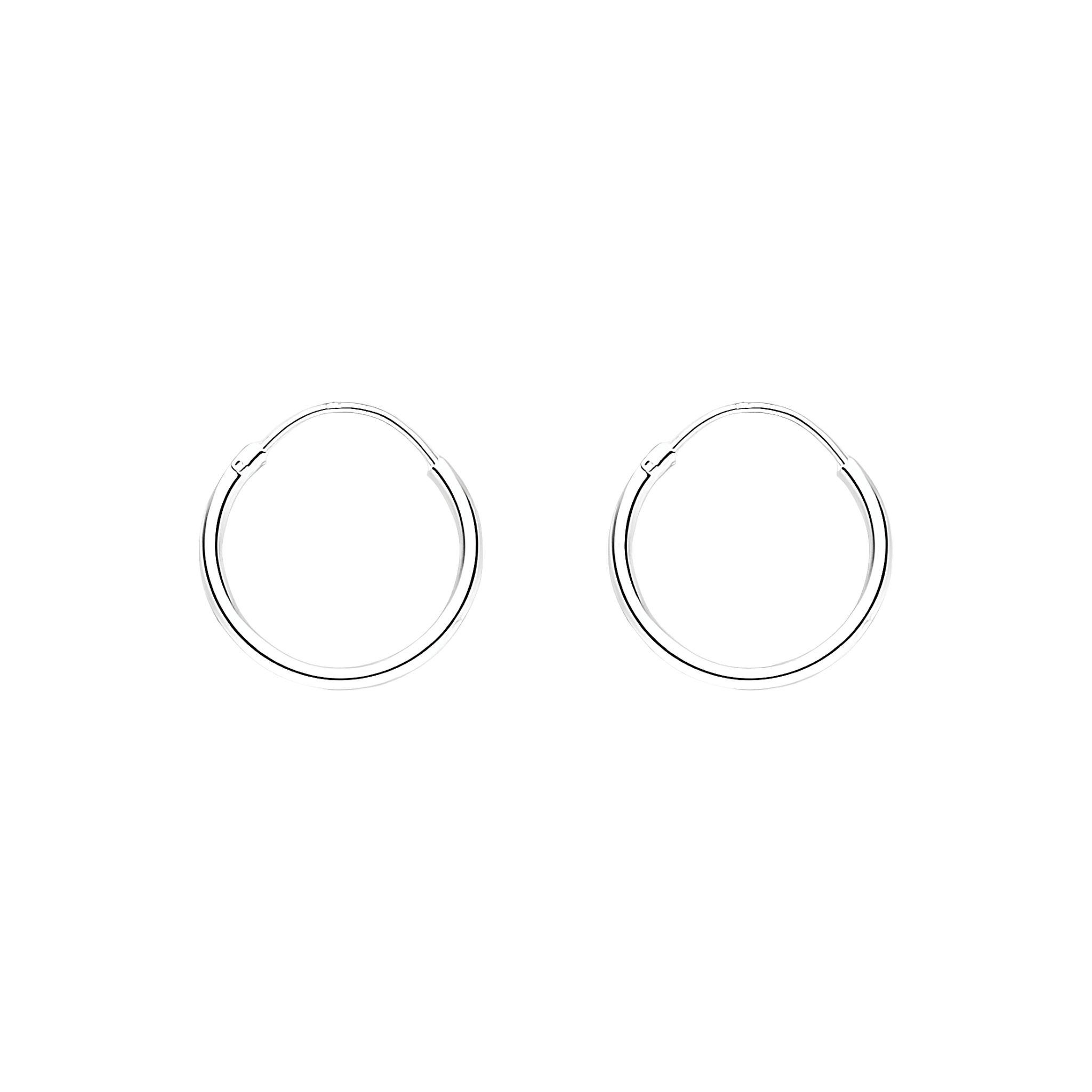 Leaf Creolen Pure, 15 mm, Silber