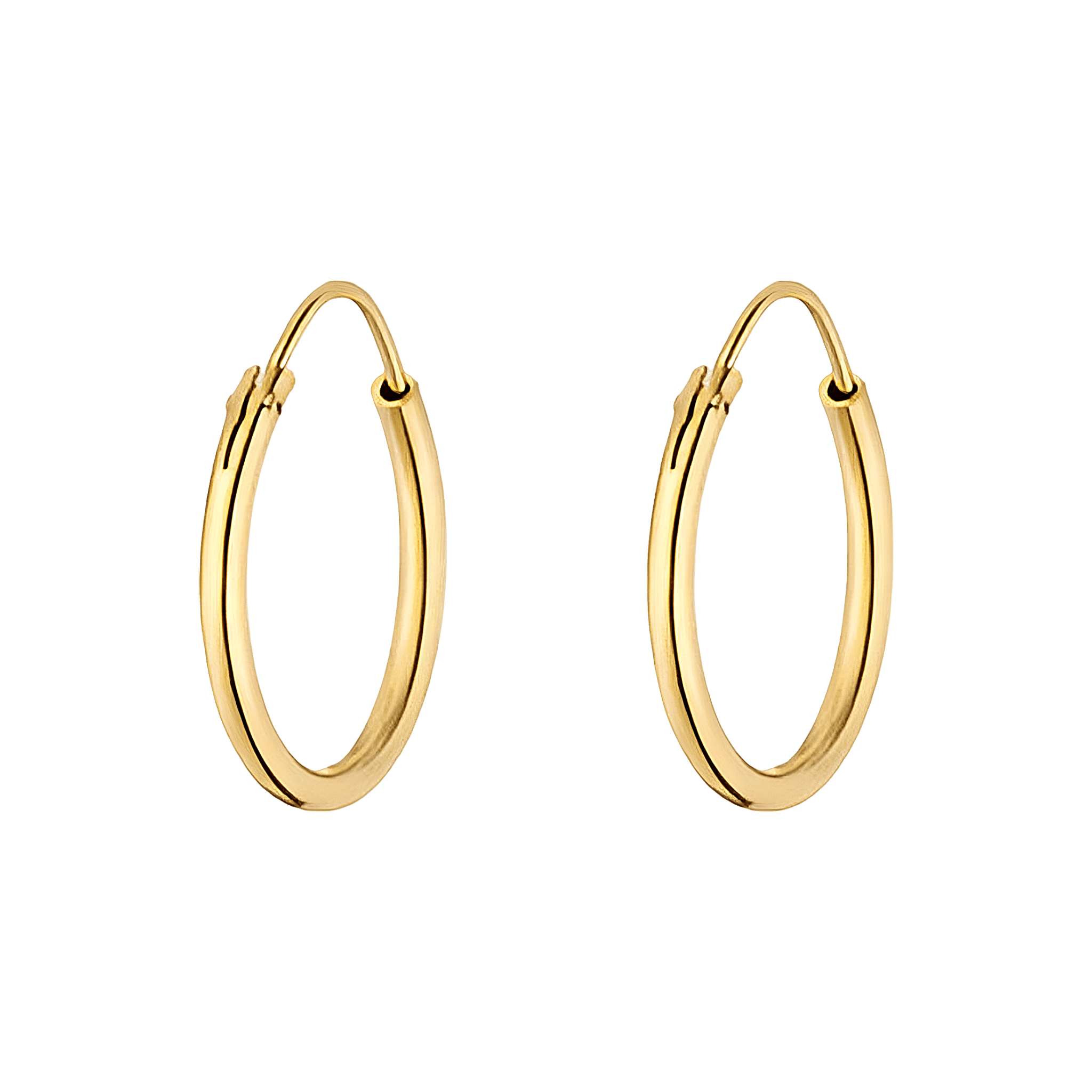 Leaf Creolen Pure, 15 mm, vergoldet