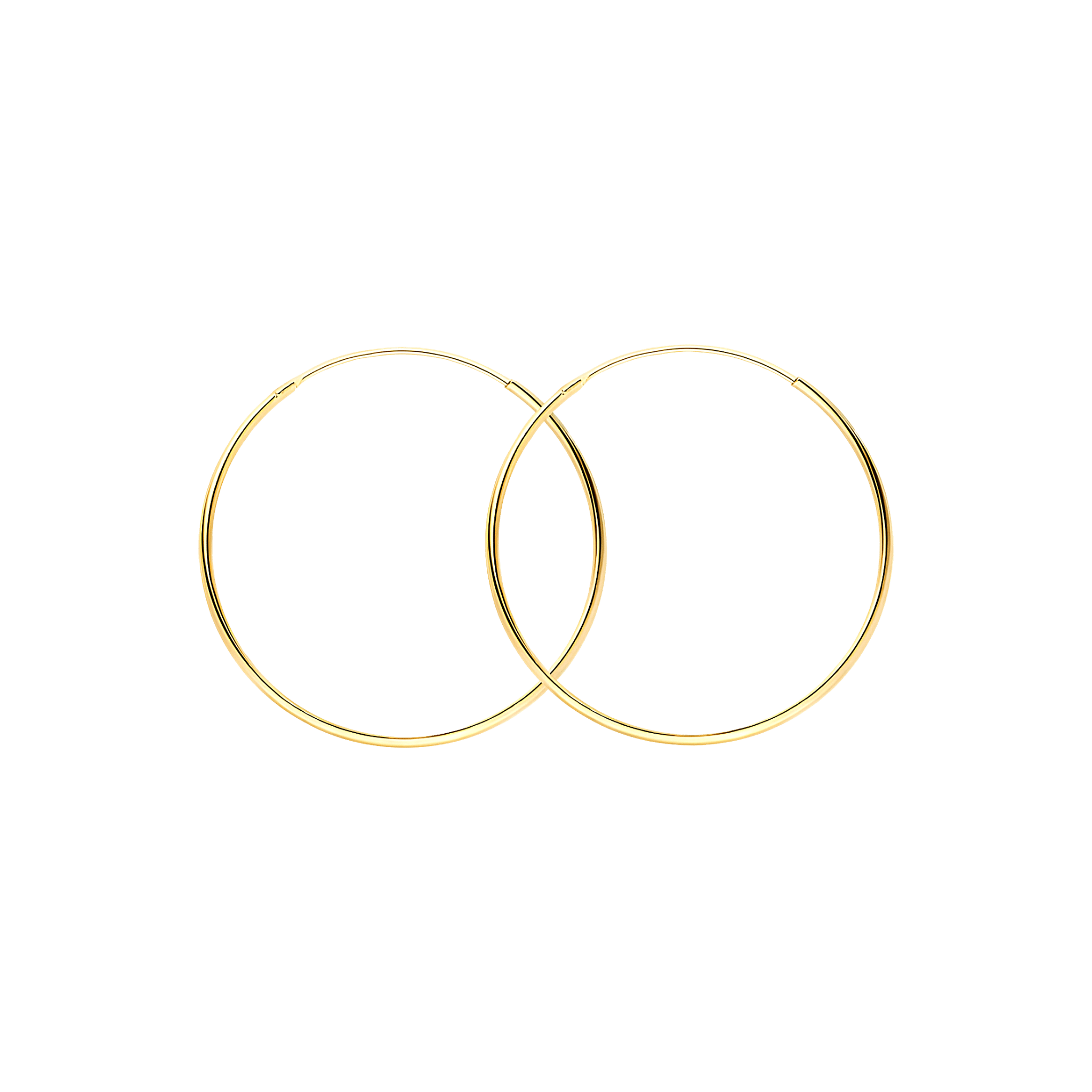 Leaf Creolen Pure, 45 mm, vergoldet